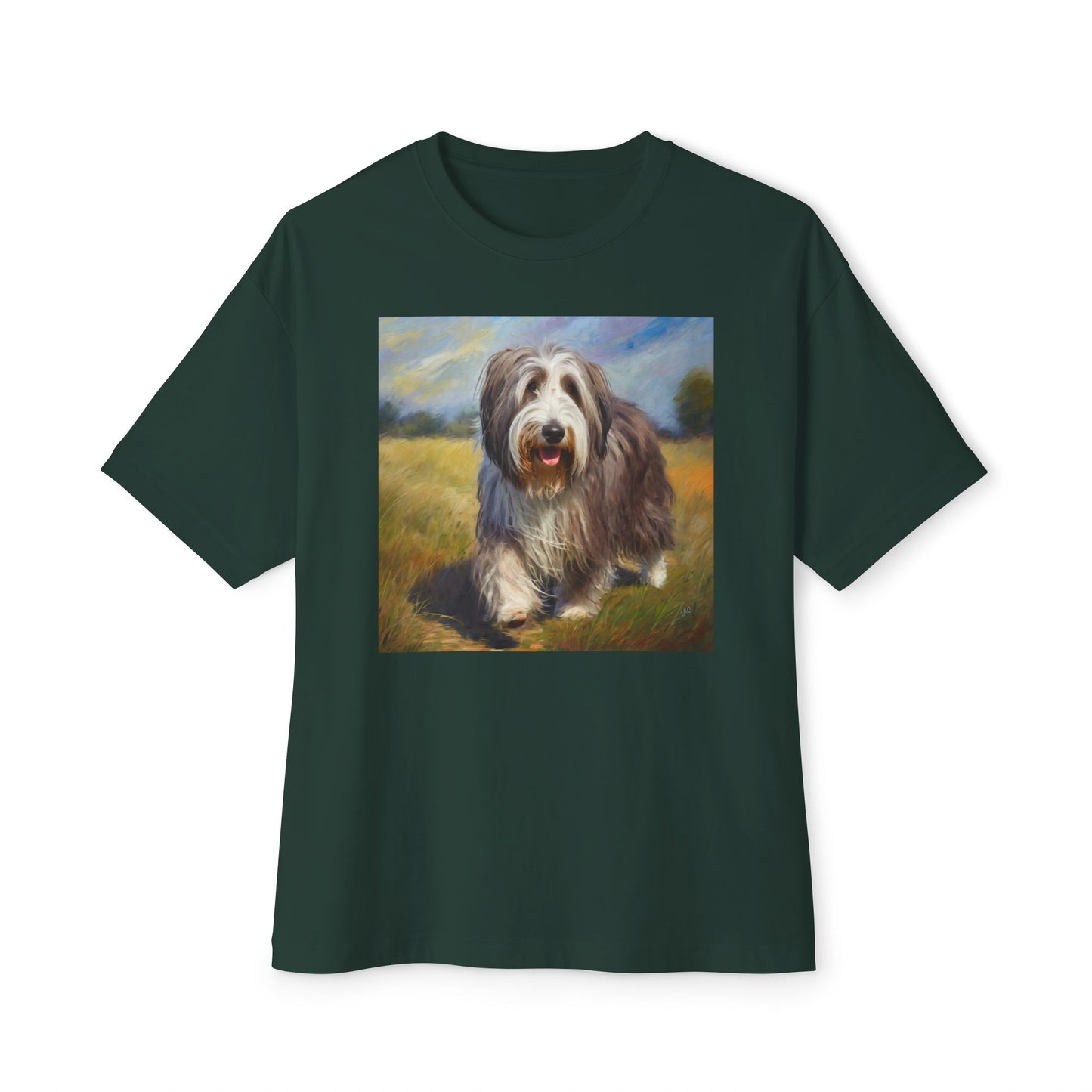Bearded Collie Unisex Oversized Boxy T-Shirt