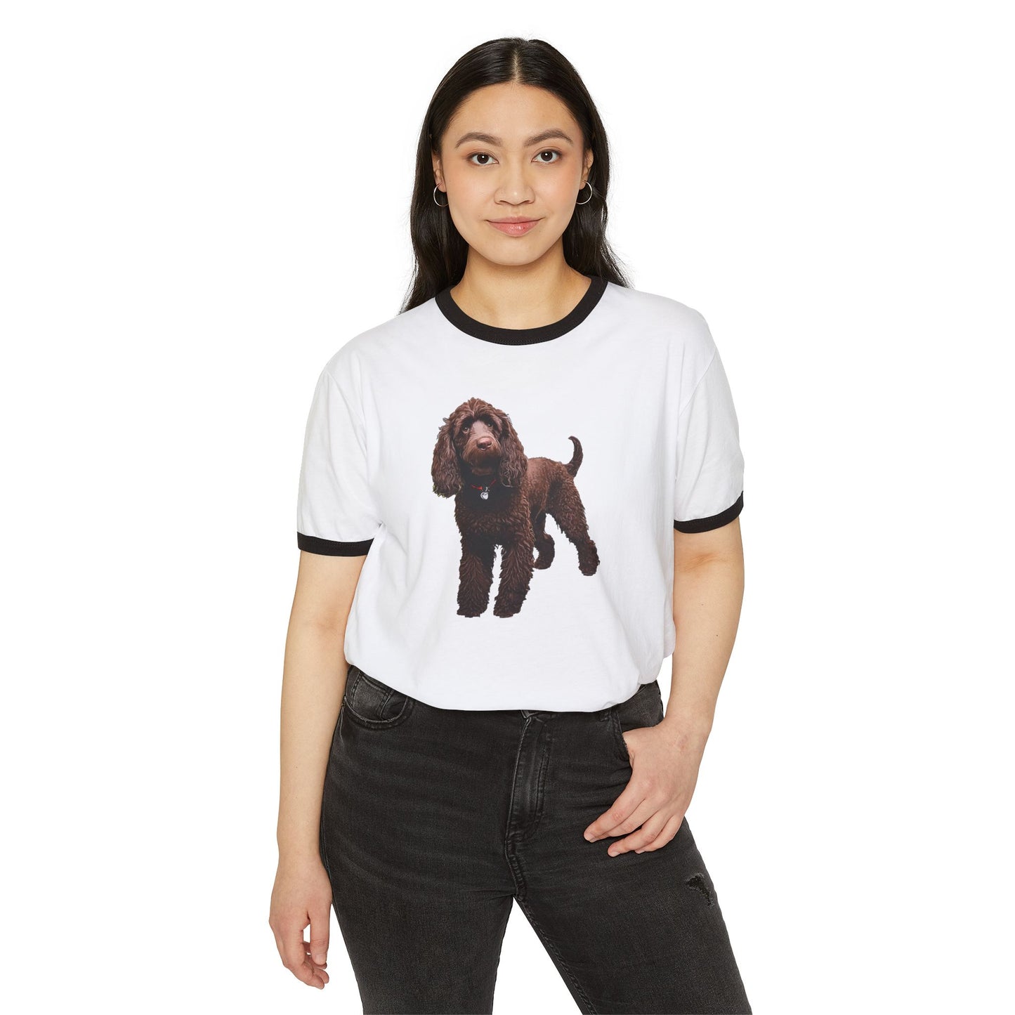 Irish Water Spaniel Classic Cotton Ringer T-Shirt