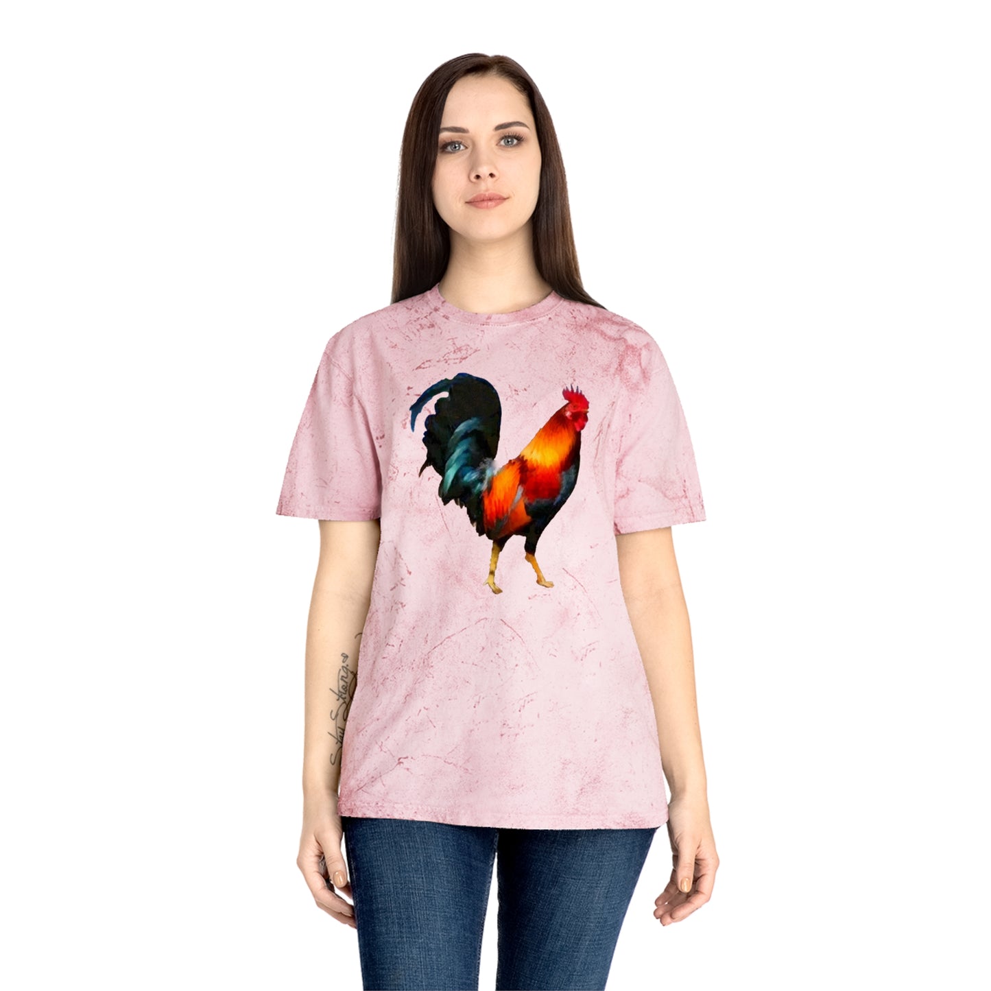 Rooster 'Silas' Unisex Cotton Color Blast T-Shirt