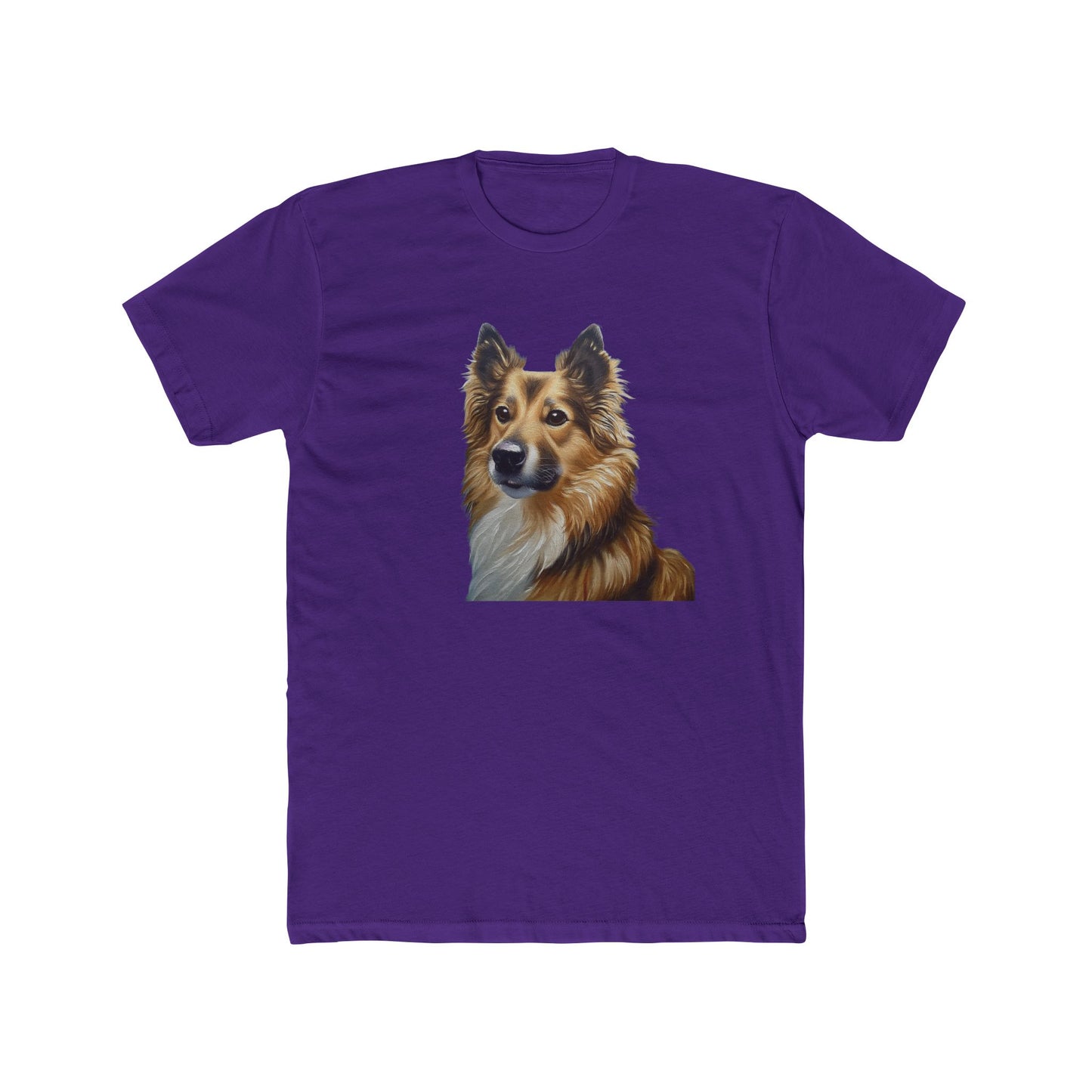 Icelandic Sheepdog Men's Fitted Cotton Crew Tee
