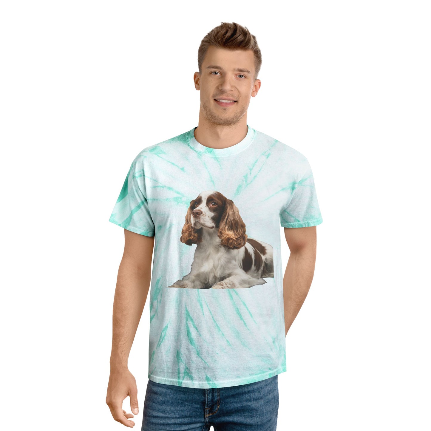French Spaniel Classic Tie-Dye Tee, Cyclone
