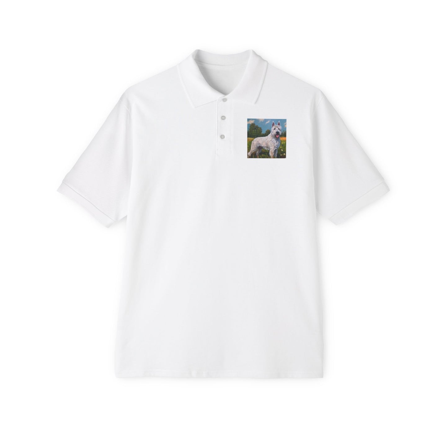 Bouvier des Ardennes Men's Piqué Polo Shirt