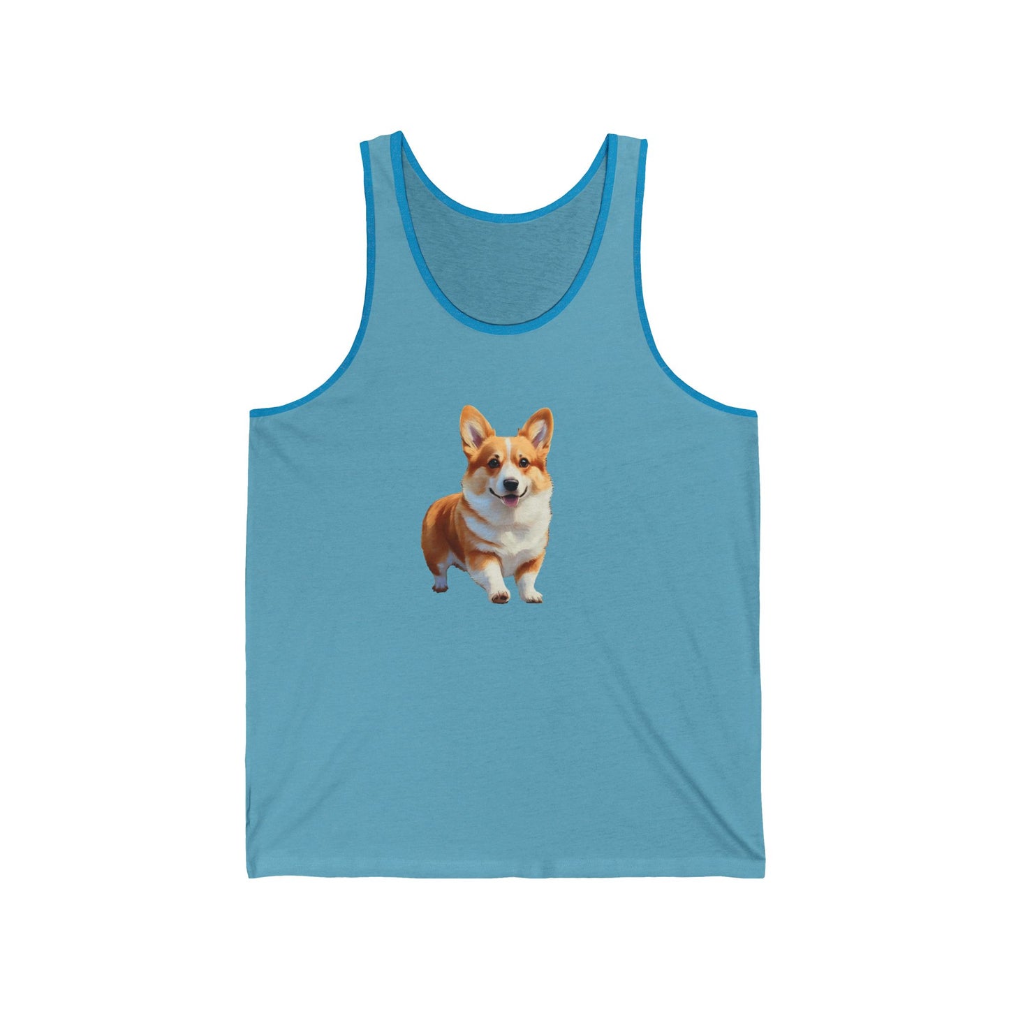 Welsh Corgi Puppy - Unisex Jersey Tank Top