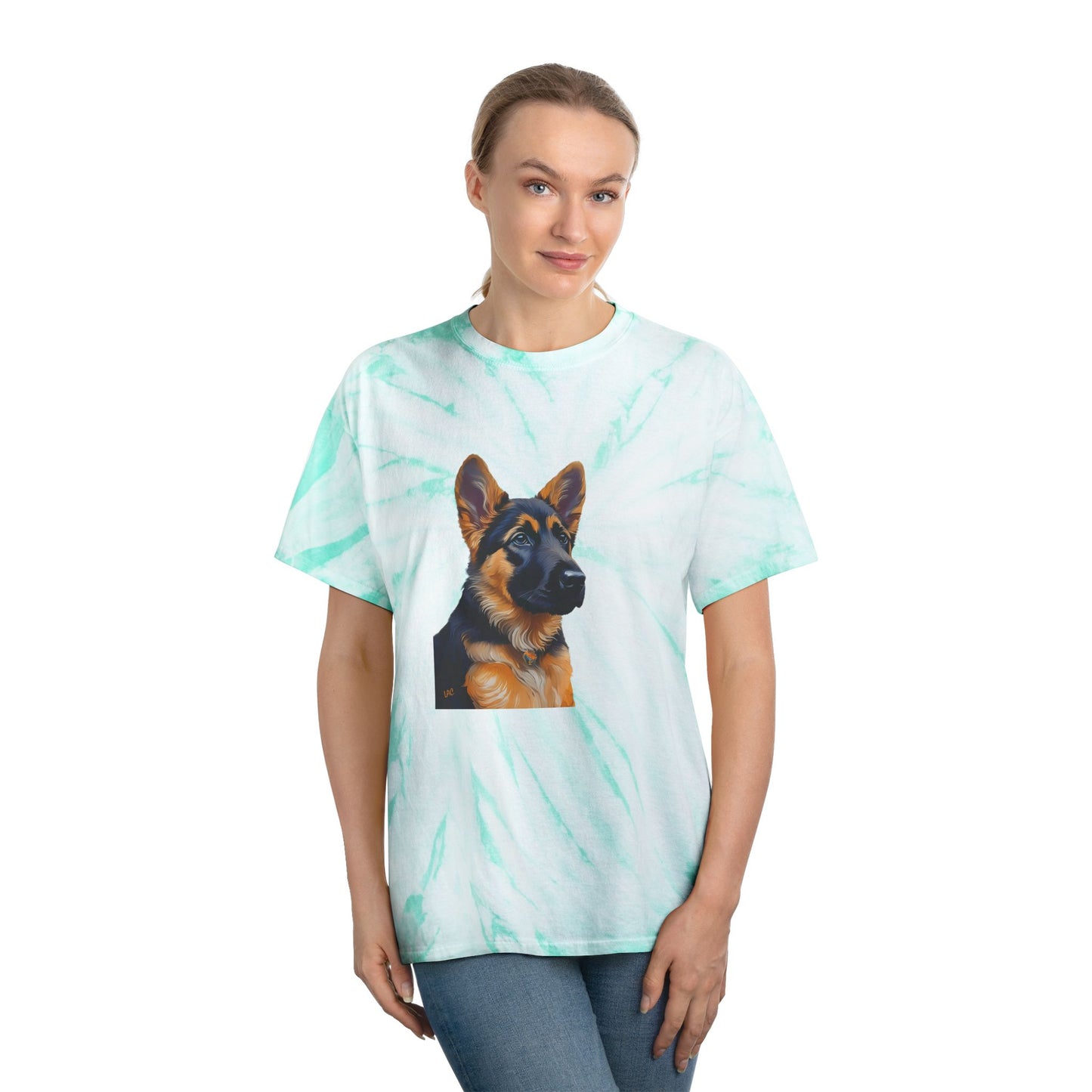 German Shepherd Puppy Classic Tie-Dye Tee, Cyclone