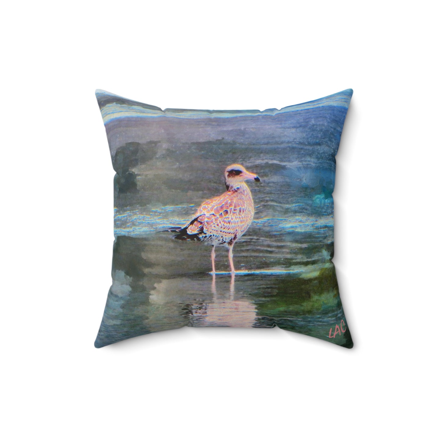 Bodega Seagull #2 - Spun Polyester Throw Pillow