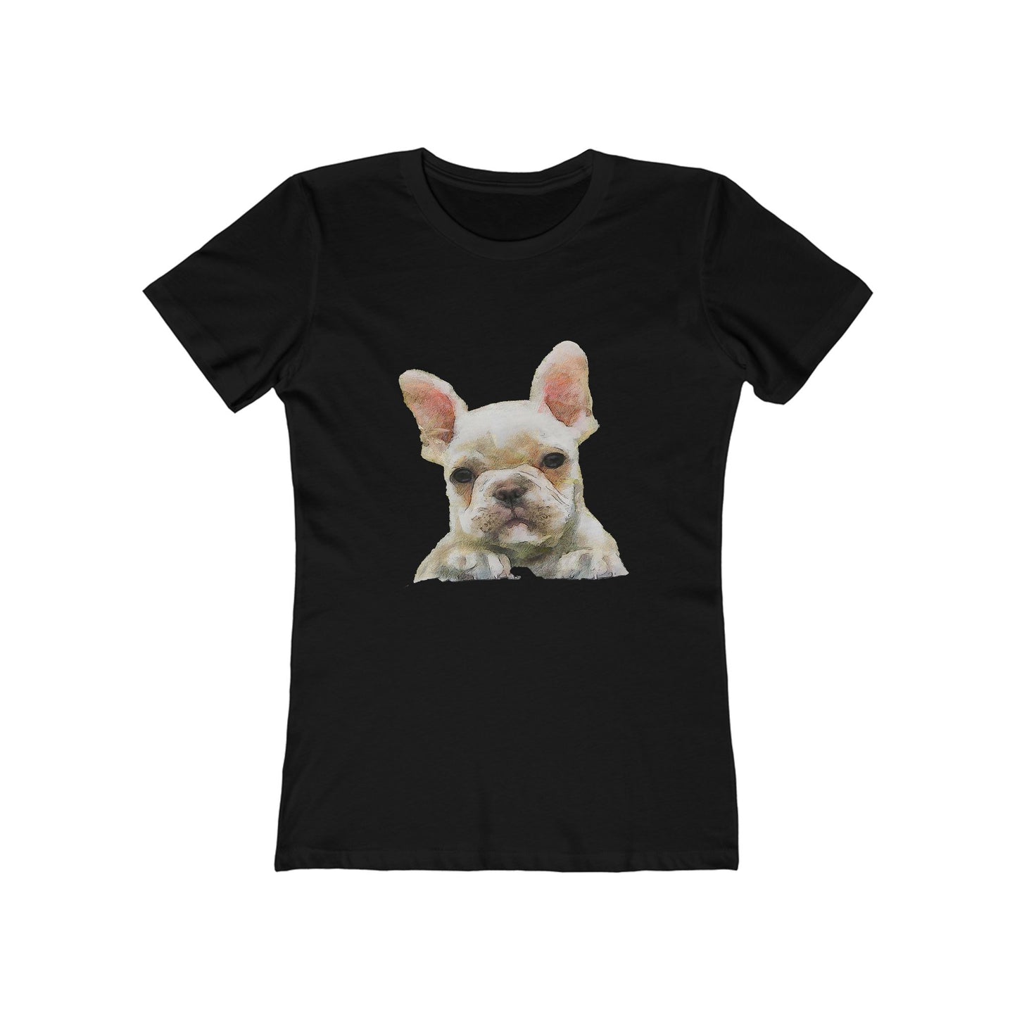 French Bulldog 'Bouvier' Women's Slim Fit Ringspun Cotton T-Shirt