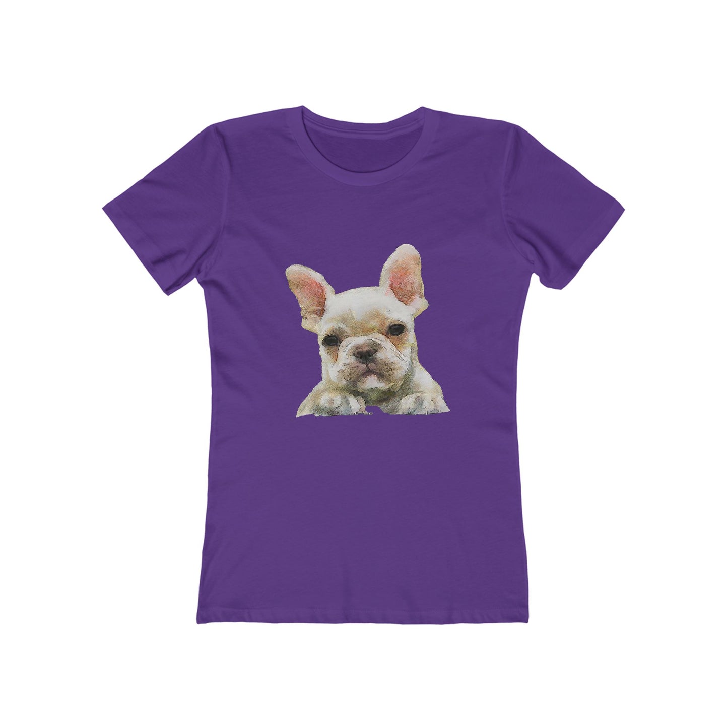 French Bulldog 'Bouvier' Women's Slim Fit Ringspun Cotton T-Shirt