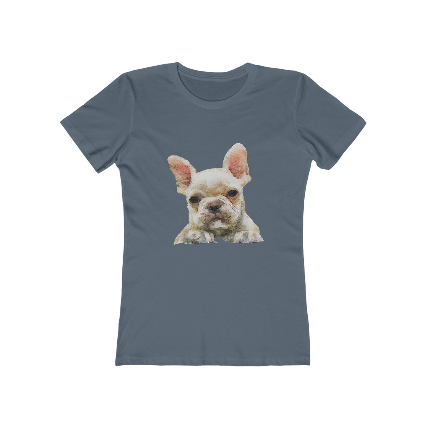 French Bulldog 'Bouvier' Women's Slim Fit Ringspun Cotton T-Shirt