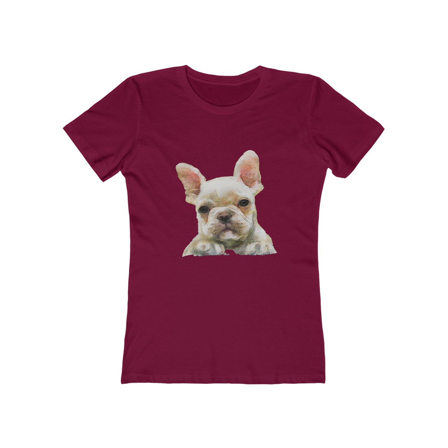 French Bulldog 'Bouvier' Women's Slim Fit Ringspun Cotton T-Shirt