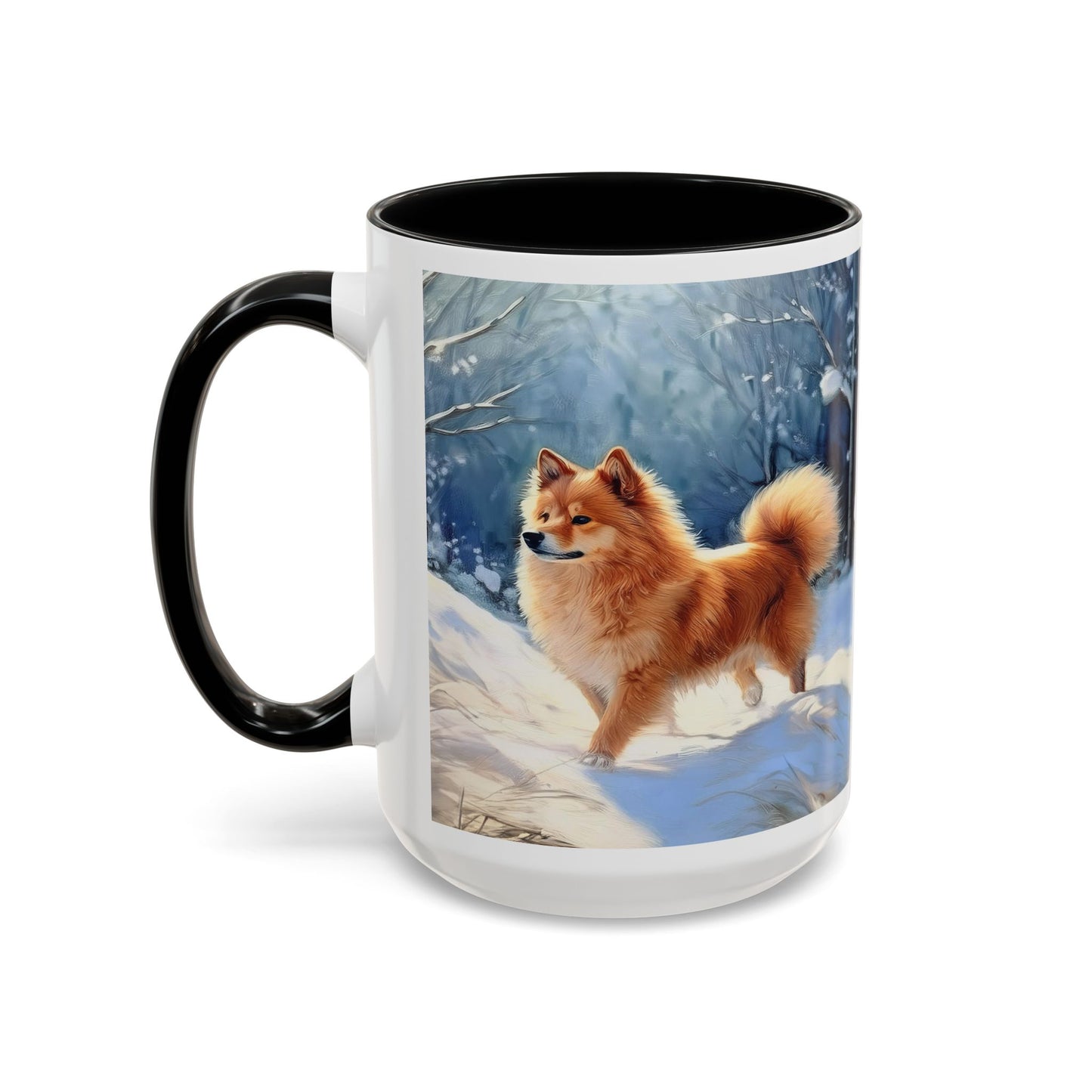 Finnish Spitz - Ceramic Accent Coffee Mug - Two Sizes of Delight