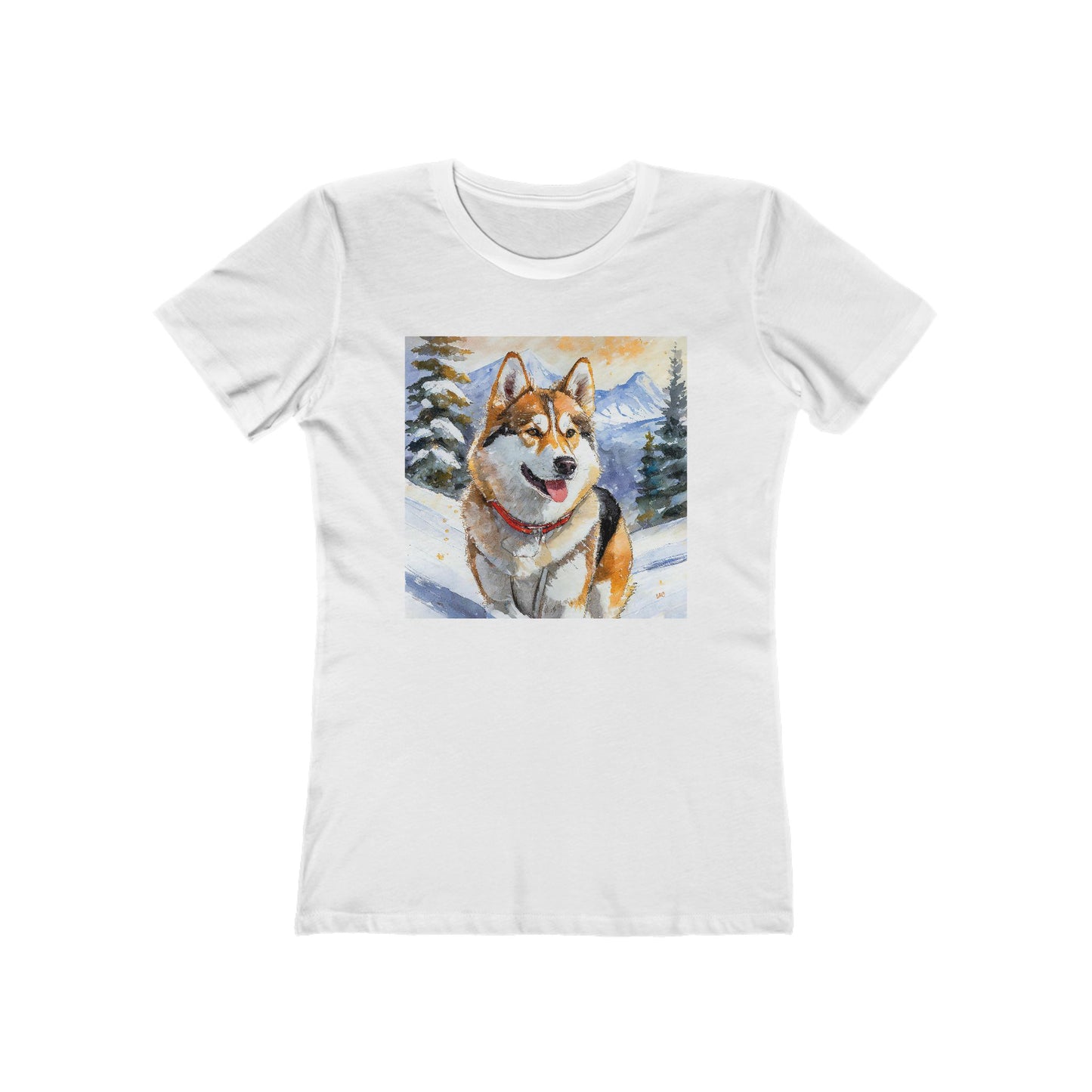 Chinook Sled Dog Women's Slim Fitted Ringspun Cotton Tee