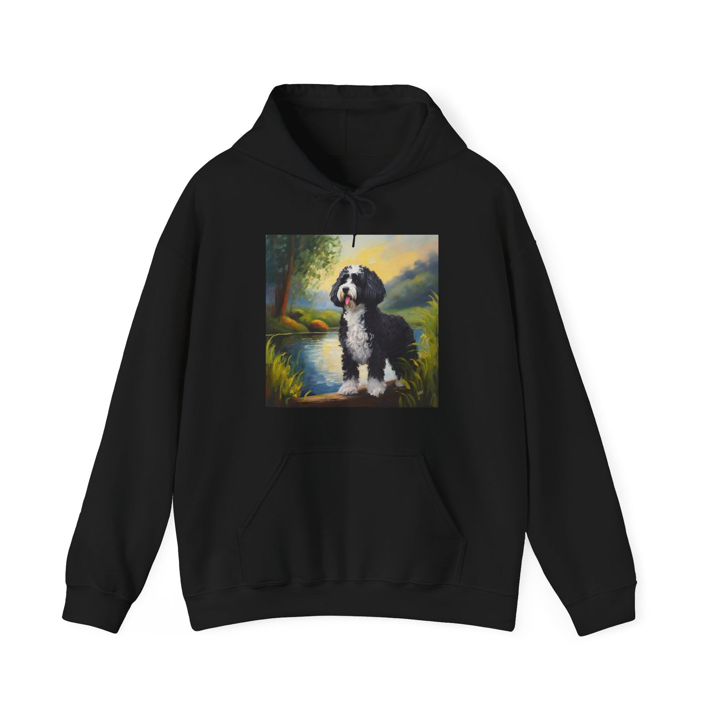 Portuguese Water Dog 50/50 Hooded Sweatshirt