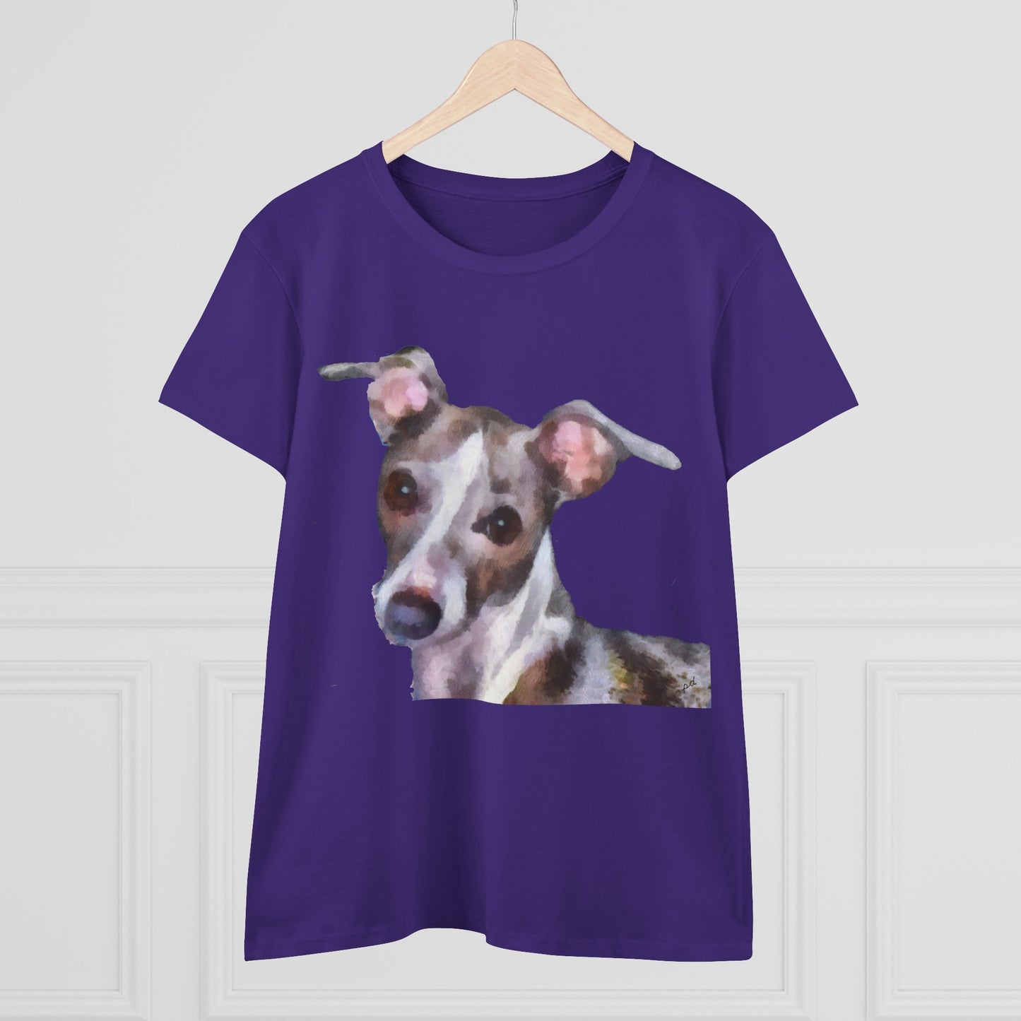 Italian Greyhound 'Lilly' Women's Midweight Cotton Tee