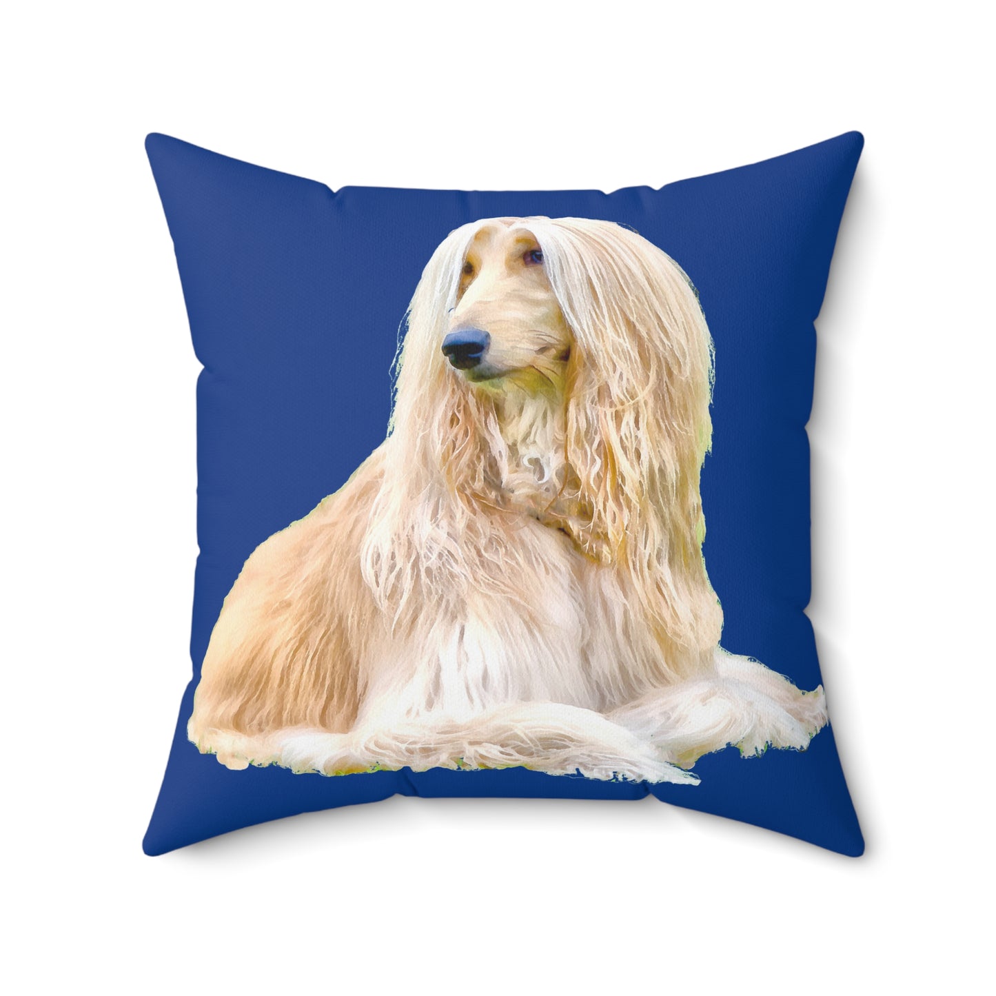 Afghan Hound Spun Polyester Throw Pillow
