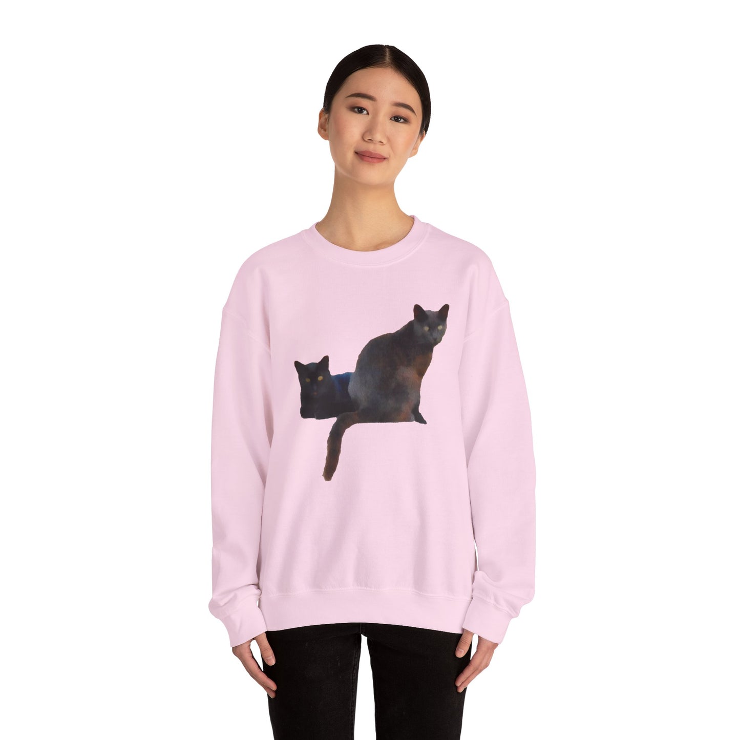 Black Cats 'Sifnos Sisters' Unisex 50/50 Crewneck Sweatshirt
