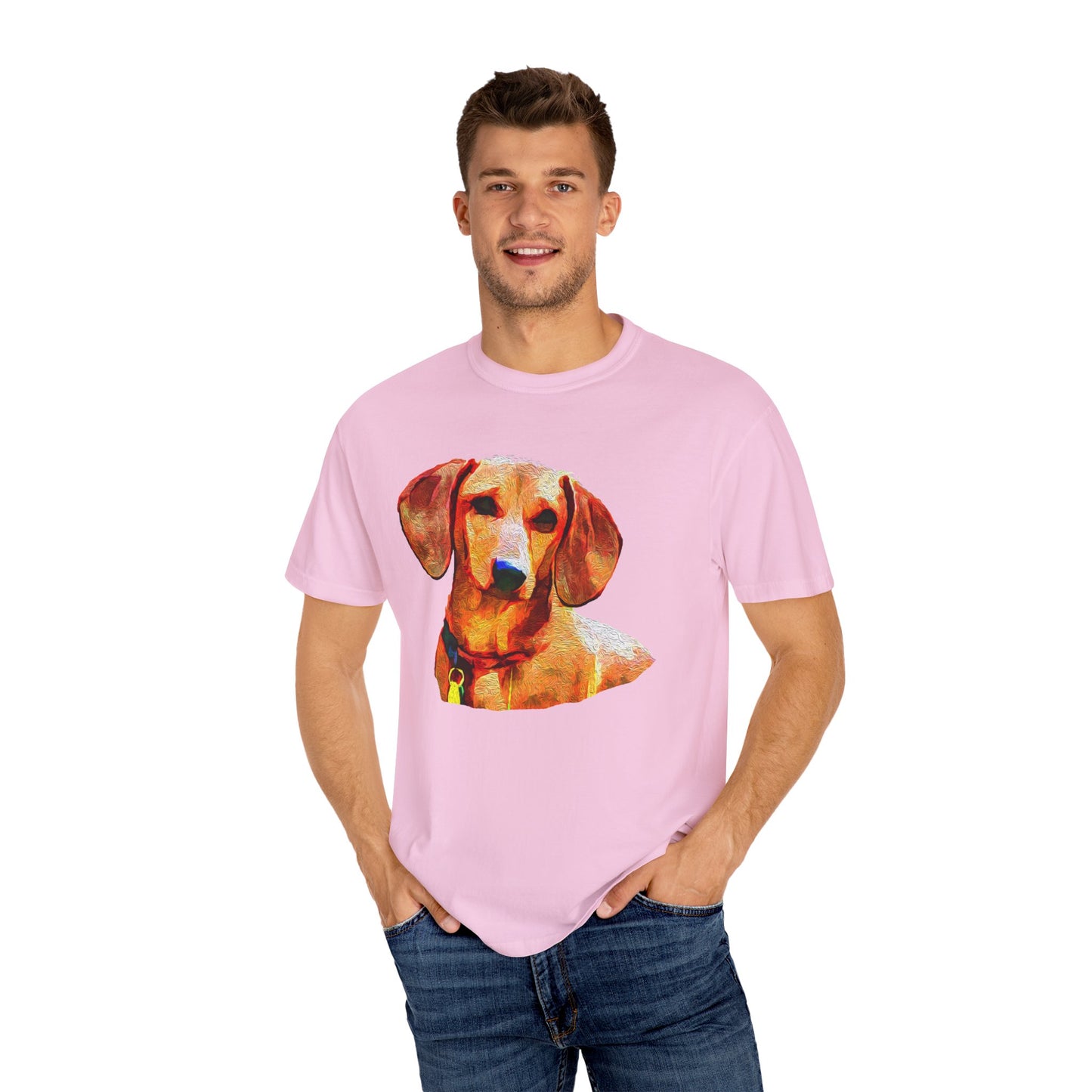 Dachshund 'Daisey' Unisex Relaxed Fit Garment-Dyed T-shirt