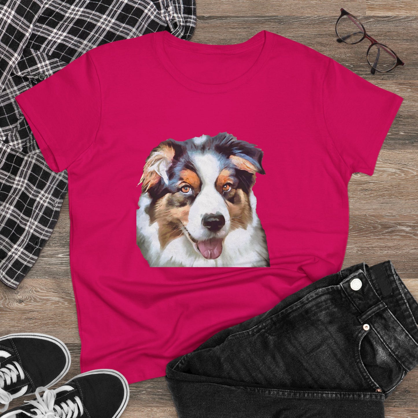Australian Shepherd - Blue Merle Women's Midweight Cotton Tee