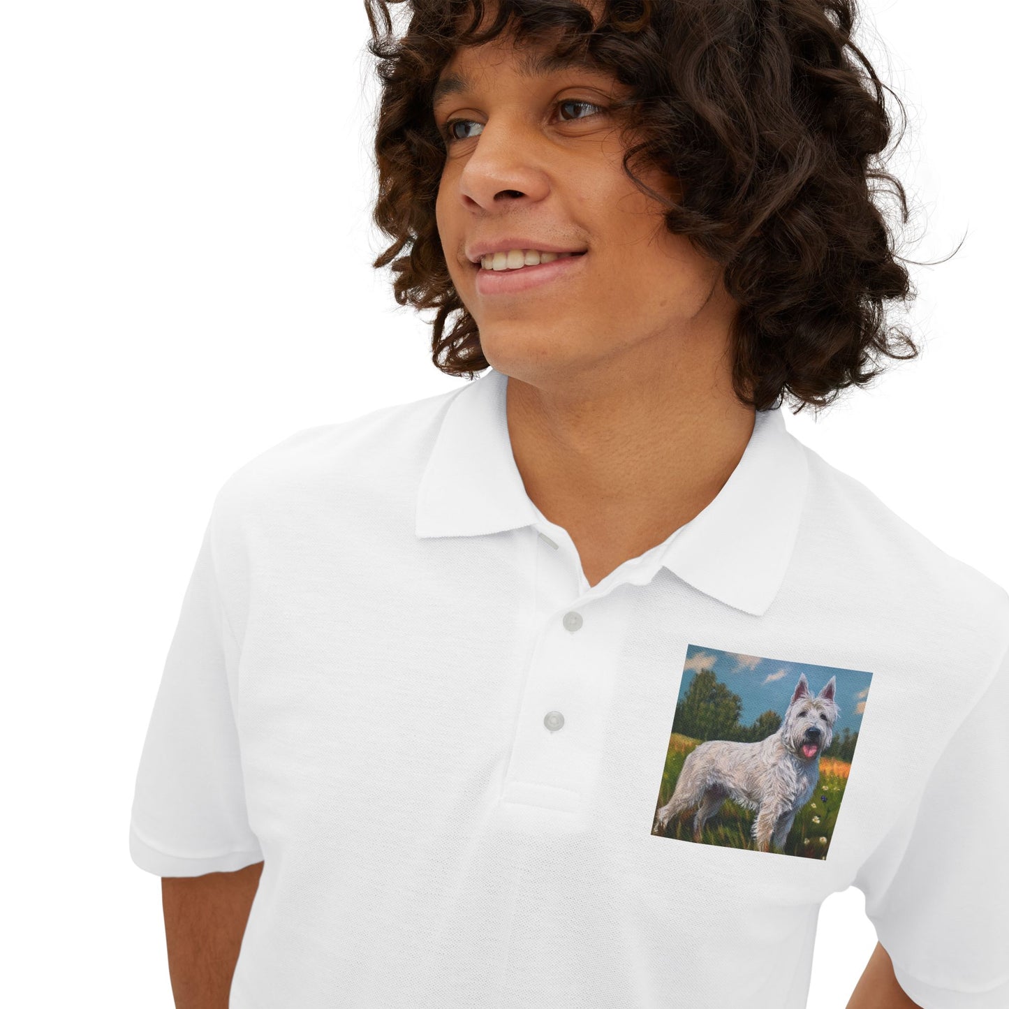 Bouvier des Ardennes Men's Piqué Polo Shirt