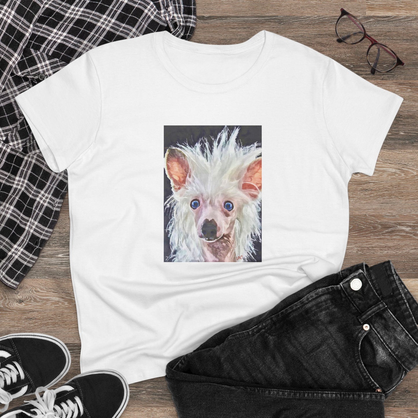 Chinese Crested Women's Midweight Cotton Tee