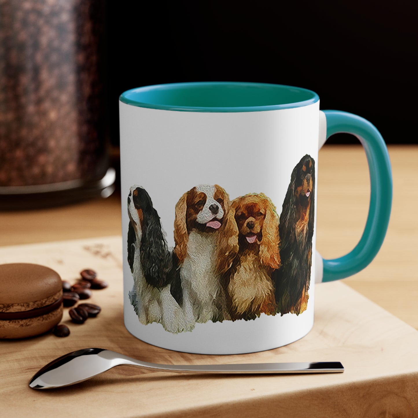 King Charles Spaniels 'Cavalier Club' Accent Coffee Mug, 11oz