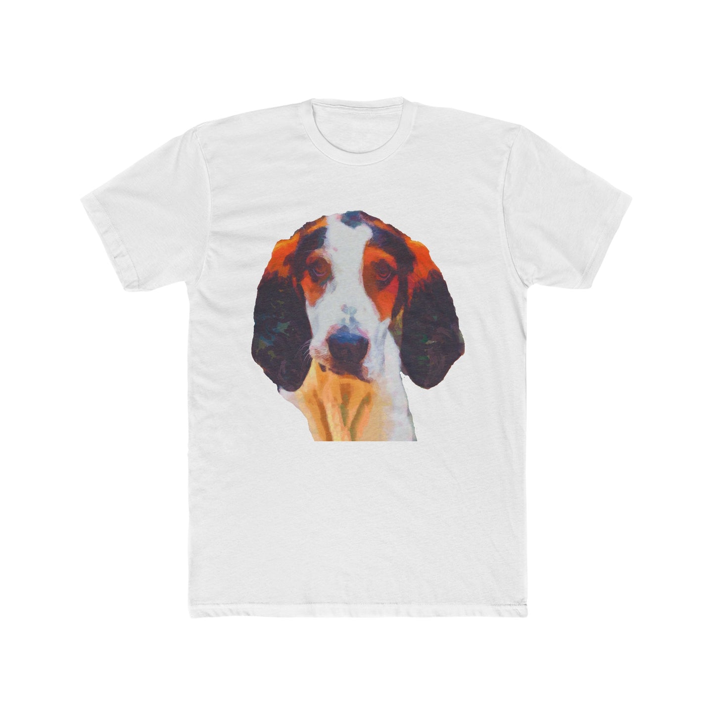 Treeing Walker Coonhound Men's Fitted Cotton Crew Tee