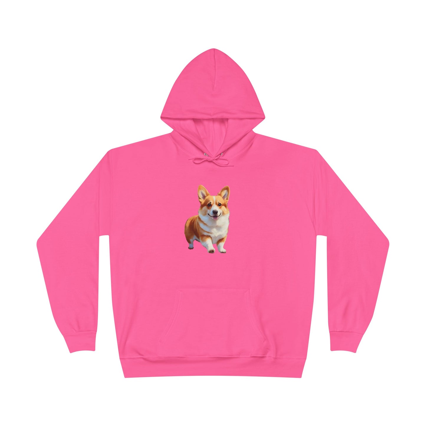 Welsh Corgie Puppy - Unisex Fleece Lined Pullover Hoodie Sweatshirt