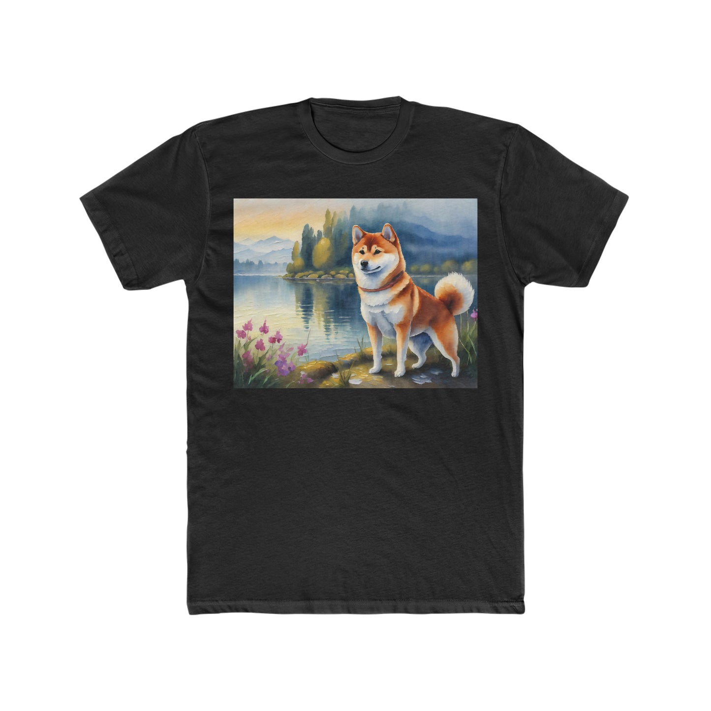 Shiba Inu -- Men's Fitted Cotton Crew Tee