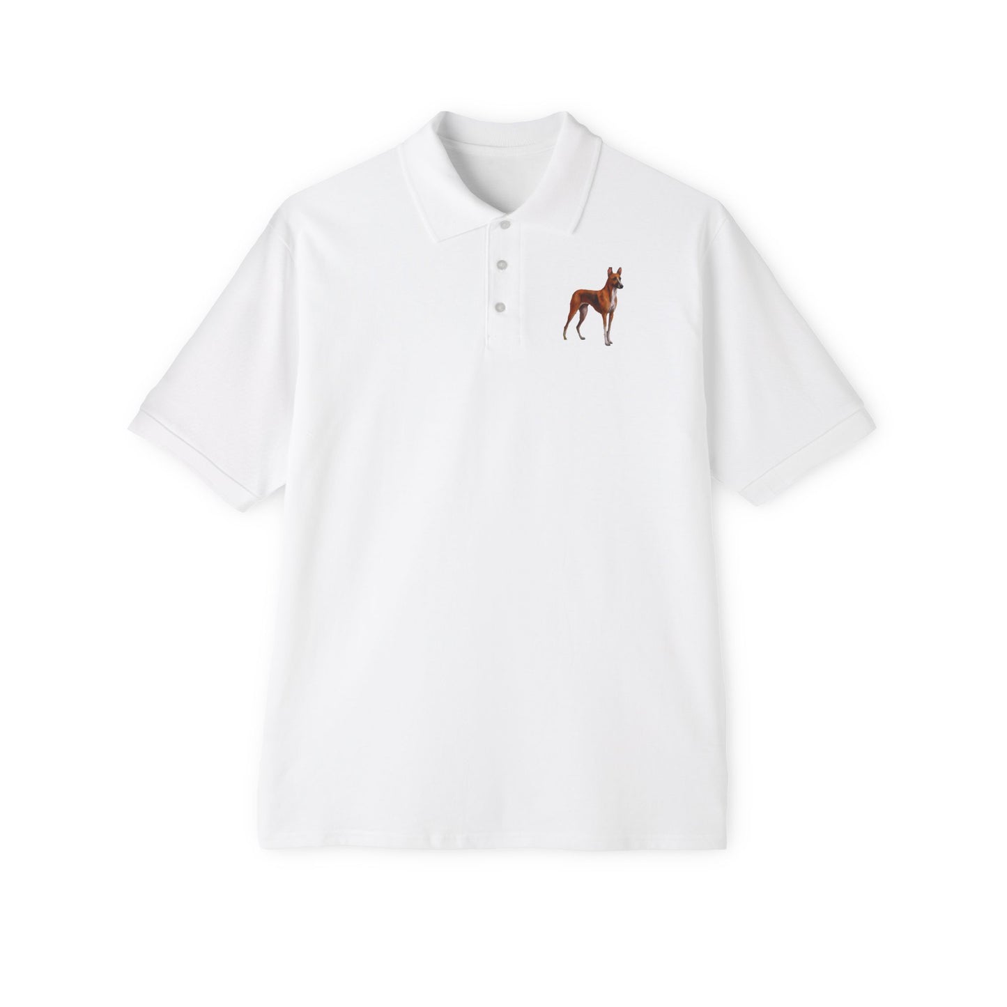 Azawakh Men's Piqué Polo Shirt: Elegance in Motion