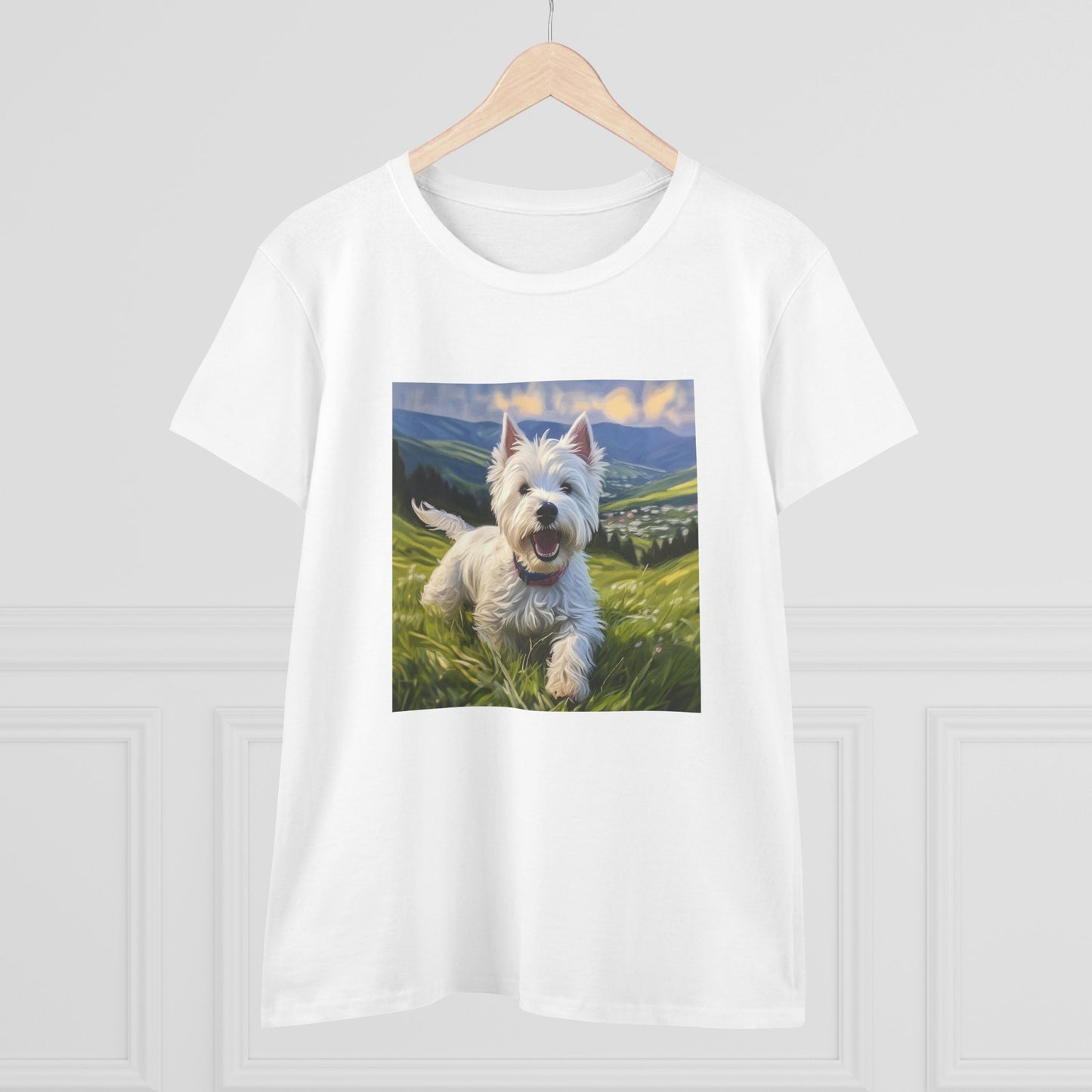 Westie #2 - West Highland Terrier - Women's Midweight Cotton Tee