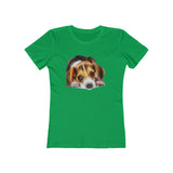 Beagle 'Daisy Mae'  - -  Women's Slim Fit Ringspun Cotton T-Shirt