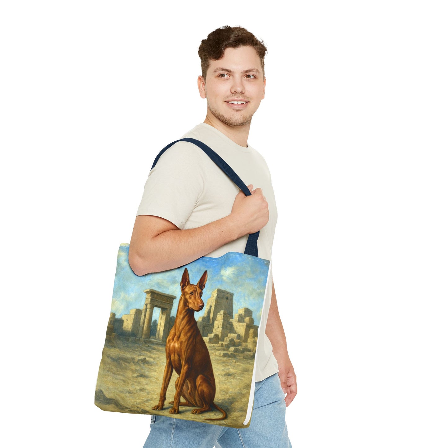 Egyptian Pharoh Hound Polyester Tote Bag (AOP)