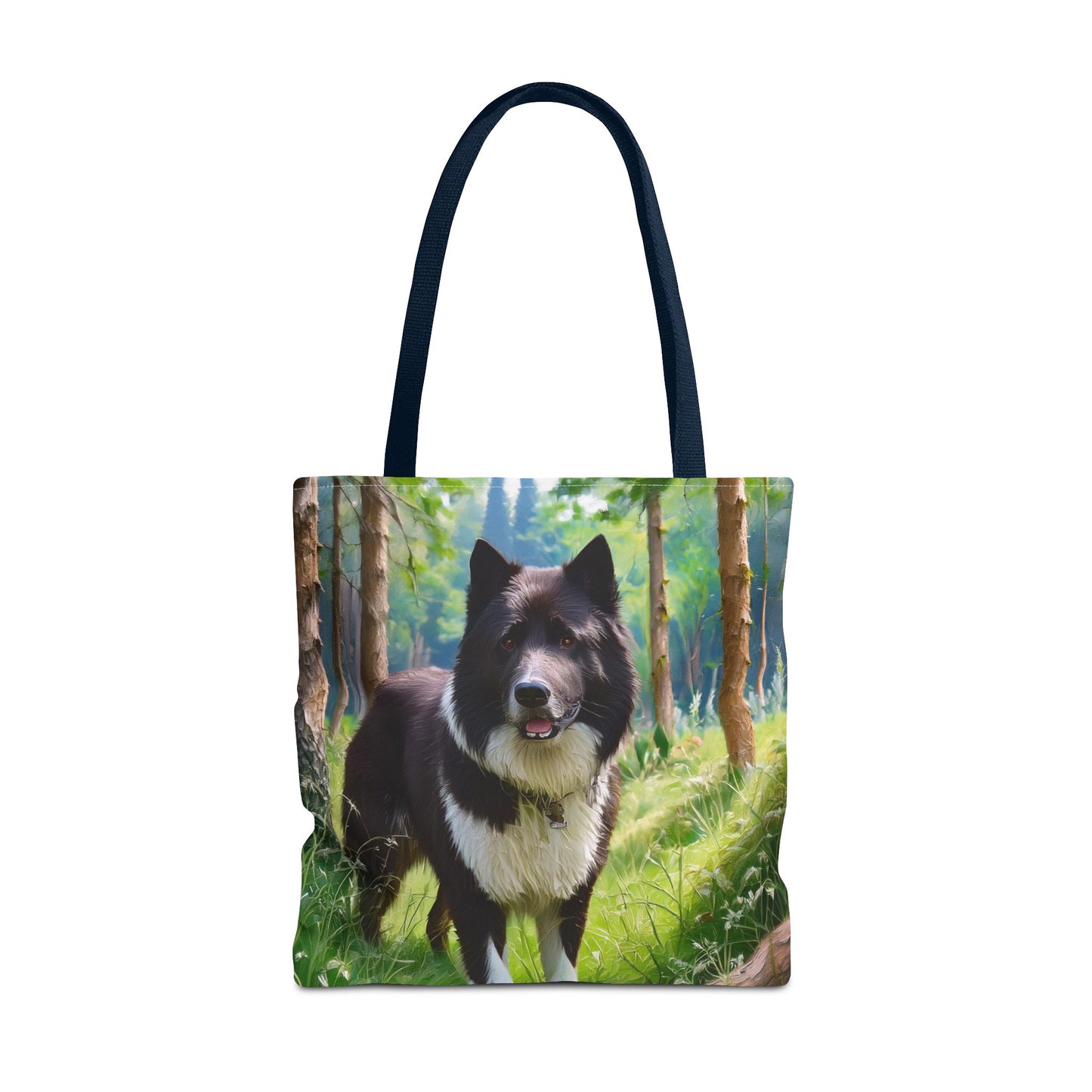 Karelian Bear Dog Polyester Tote Bag (AOP)