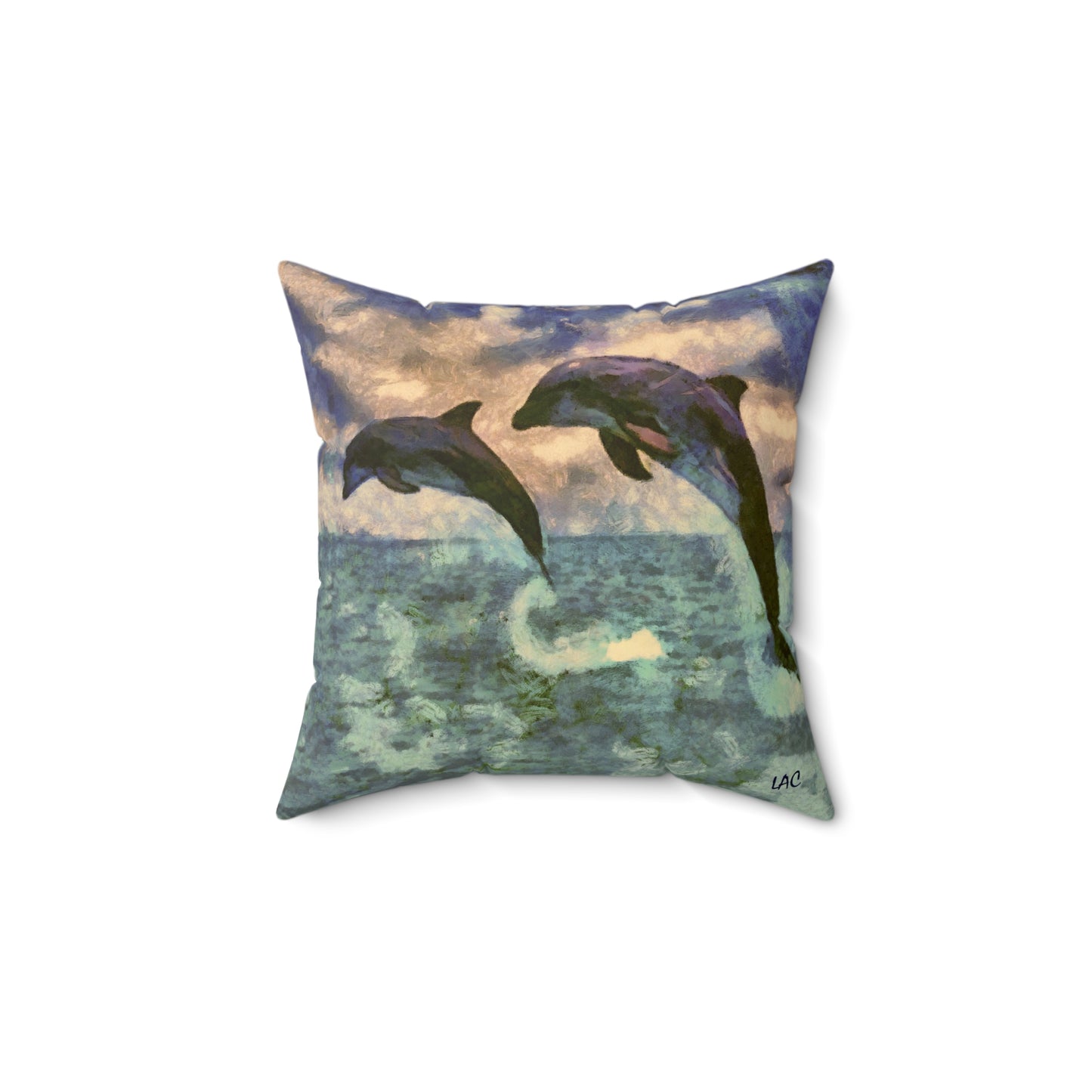 Dolphine 'Flip & Flop' Spun Polyester Throw Pillow