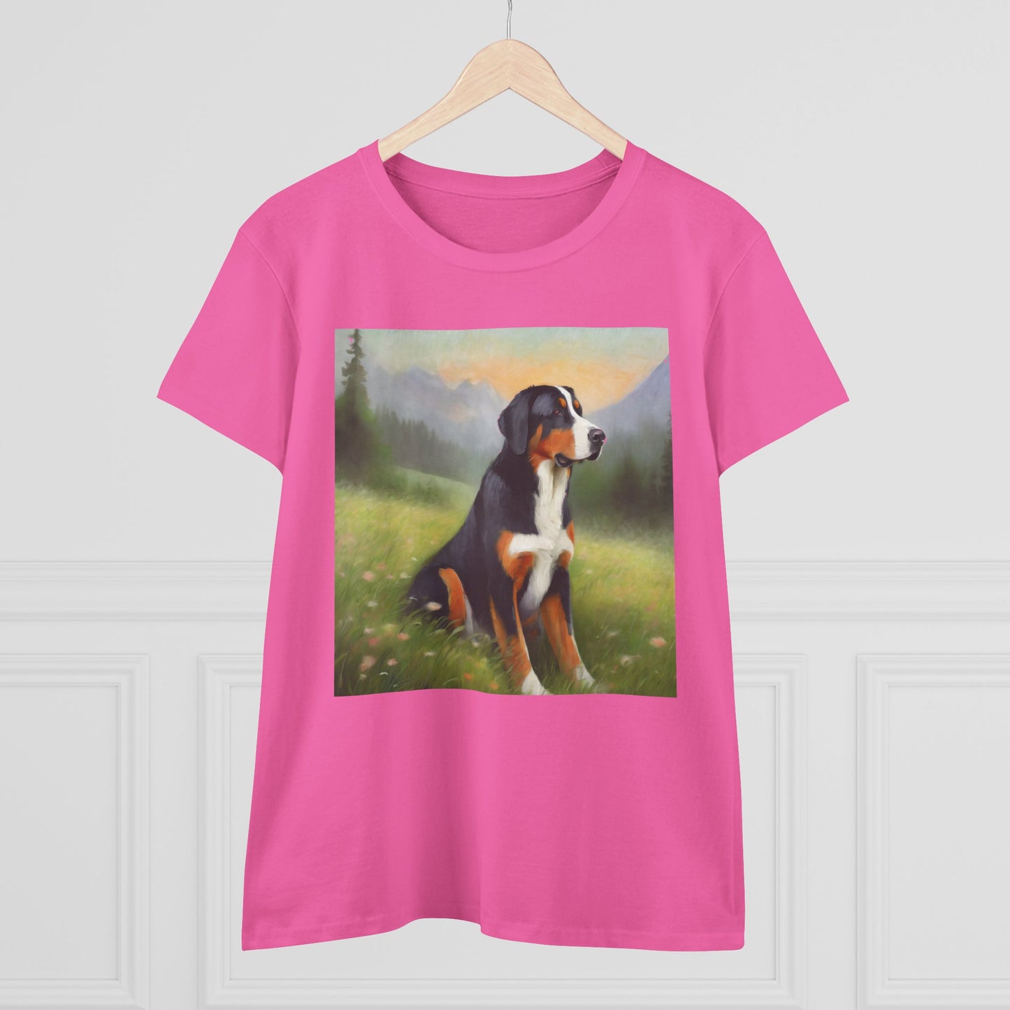 Greater Swiss Mountain Dog Women's Midweight Cotton Tee