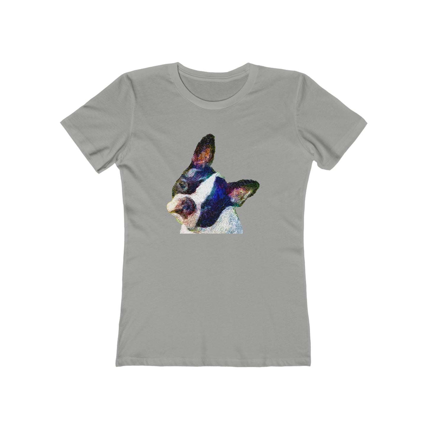 Skipper's Boston Terrier Artistry Women's Slim Fit T-Shirt