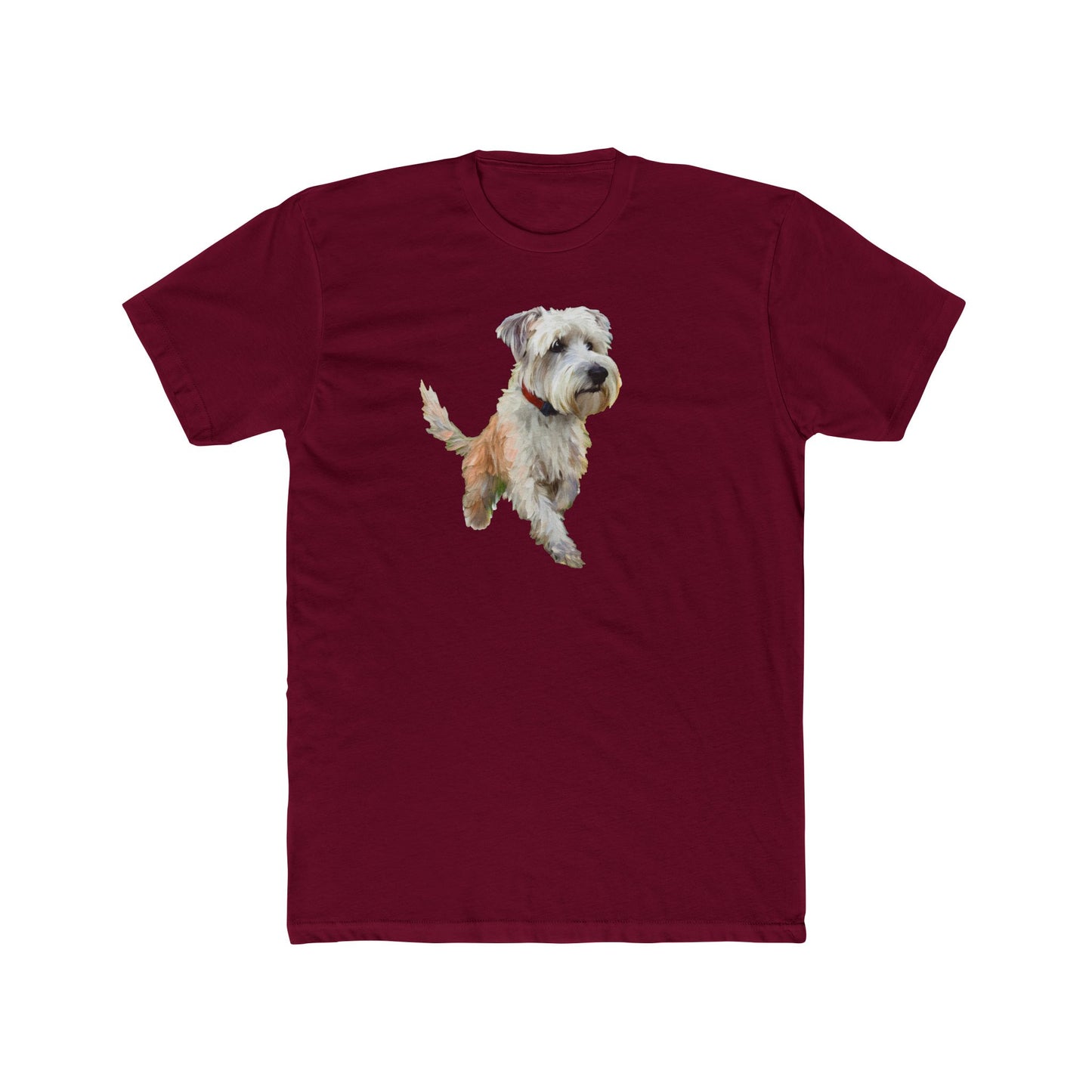 Dandie Dinmont Terrier - Men's Fitted Cotton Crew Tee