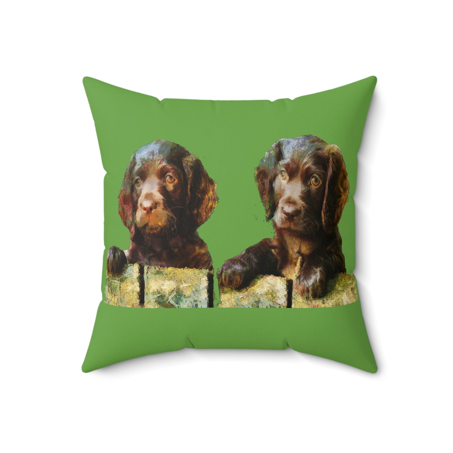 Boykin Spaniels Spun Polyester Throw Pillow