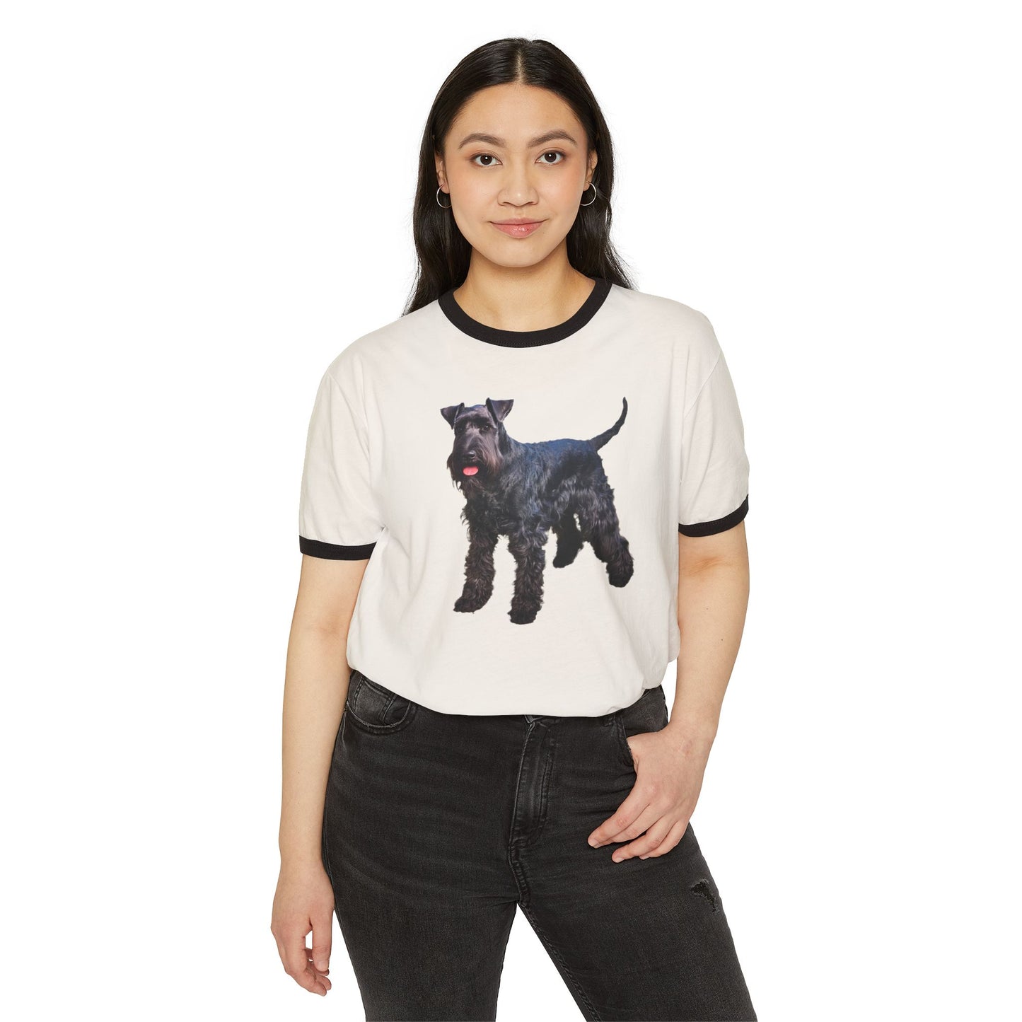 Kerry Blue Terrier Unisex Cotton Ringer T-Shirt