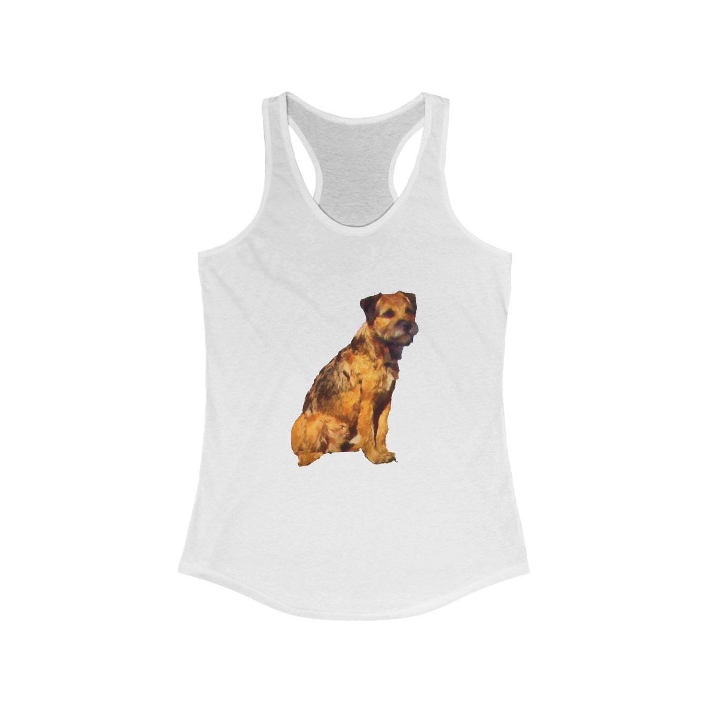 Charming Border Terrier 'Andrew' Women's Racerback Tank