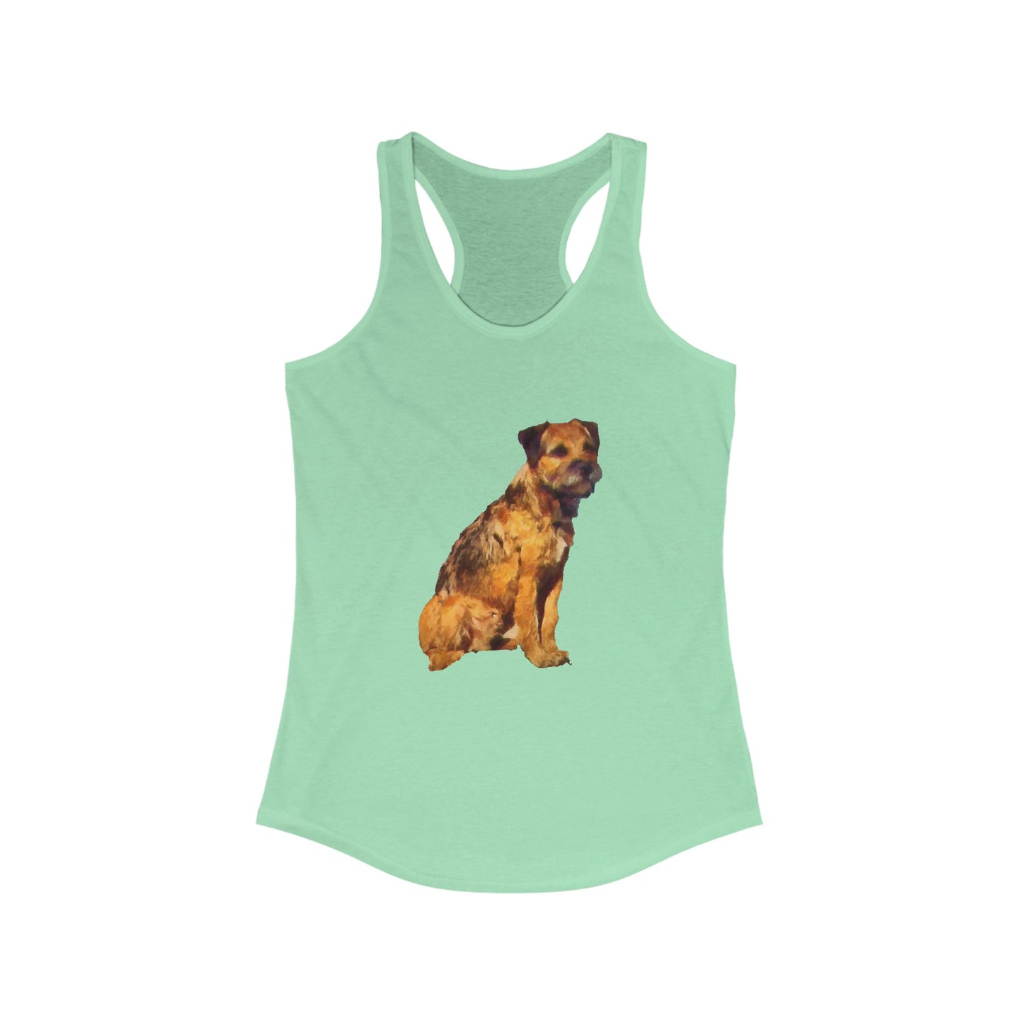 Charming Border Terrier 'Andrew' Women's Racerback Tank