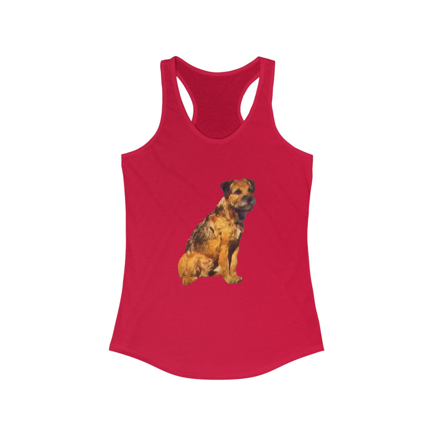 Charming Border Terrier 'Andrew' Women's Racerback Tank
