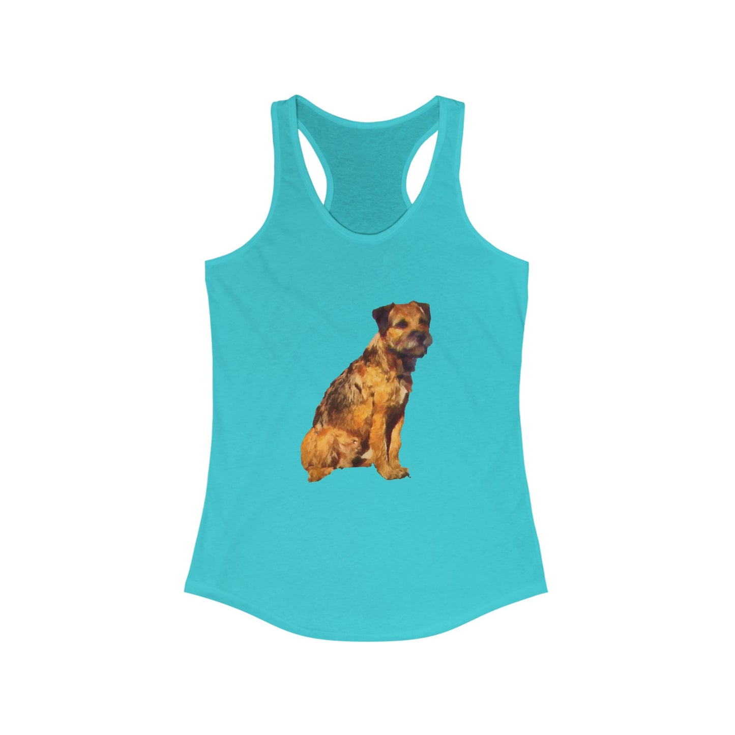 Charming Border Terrier 'Andrew' Women's Racerback Tank
