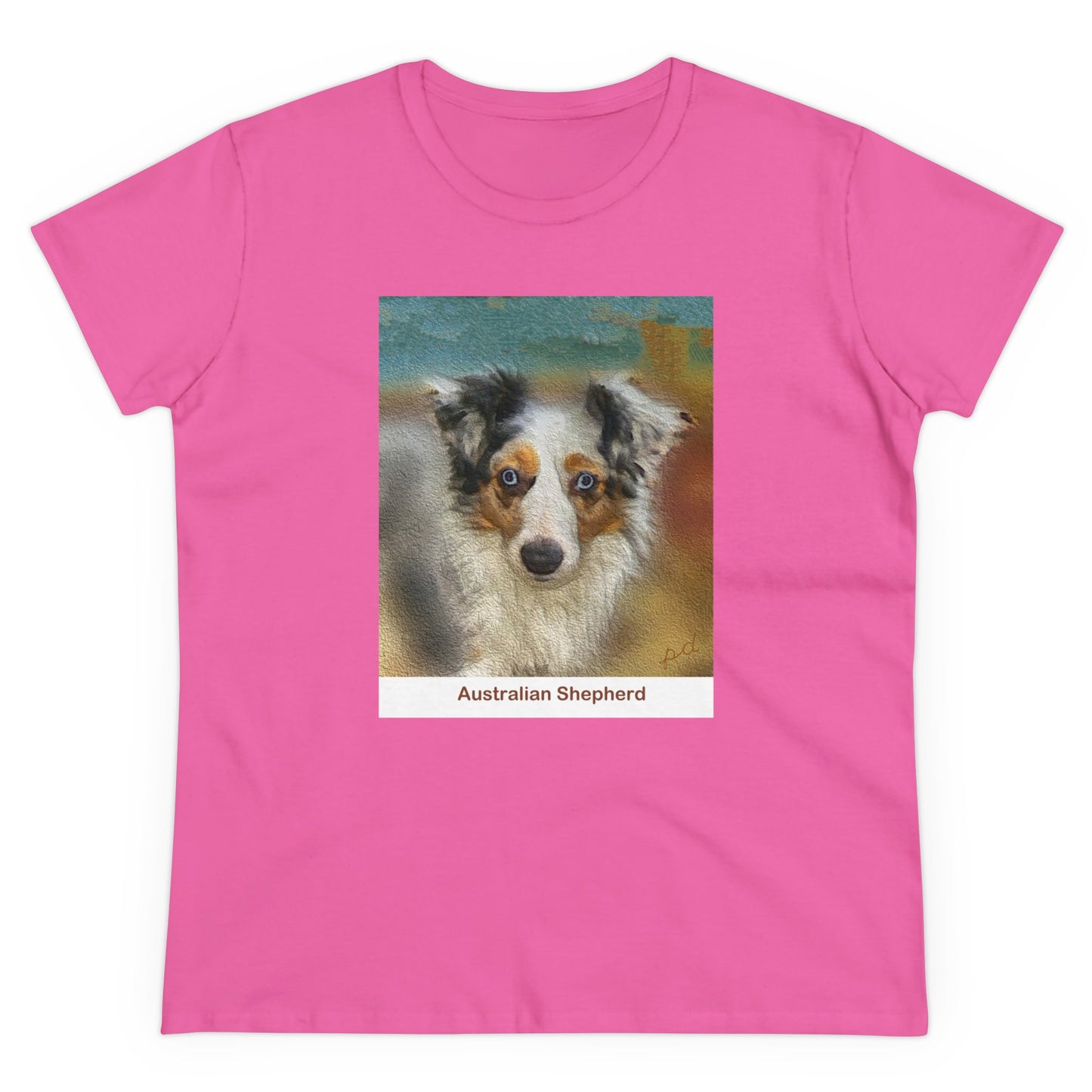 Australian Shepherd 'Zack' Women's Midweight Cotton Tee