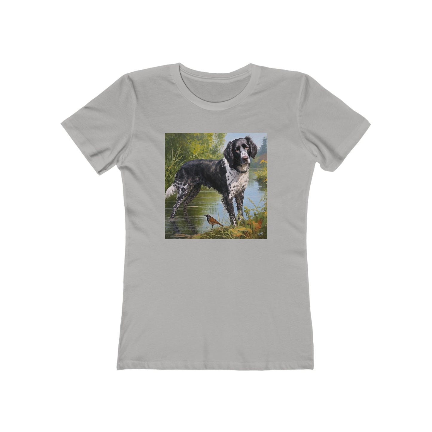 Large Munsterlander - Women's Slim Fit Ringspun Cotton Tee