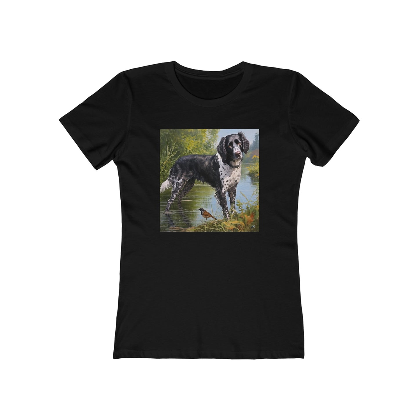 Large Munsterlander - Women's Slim Fit Ringspun Cotton Tee