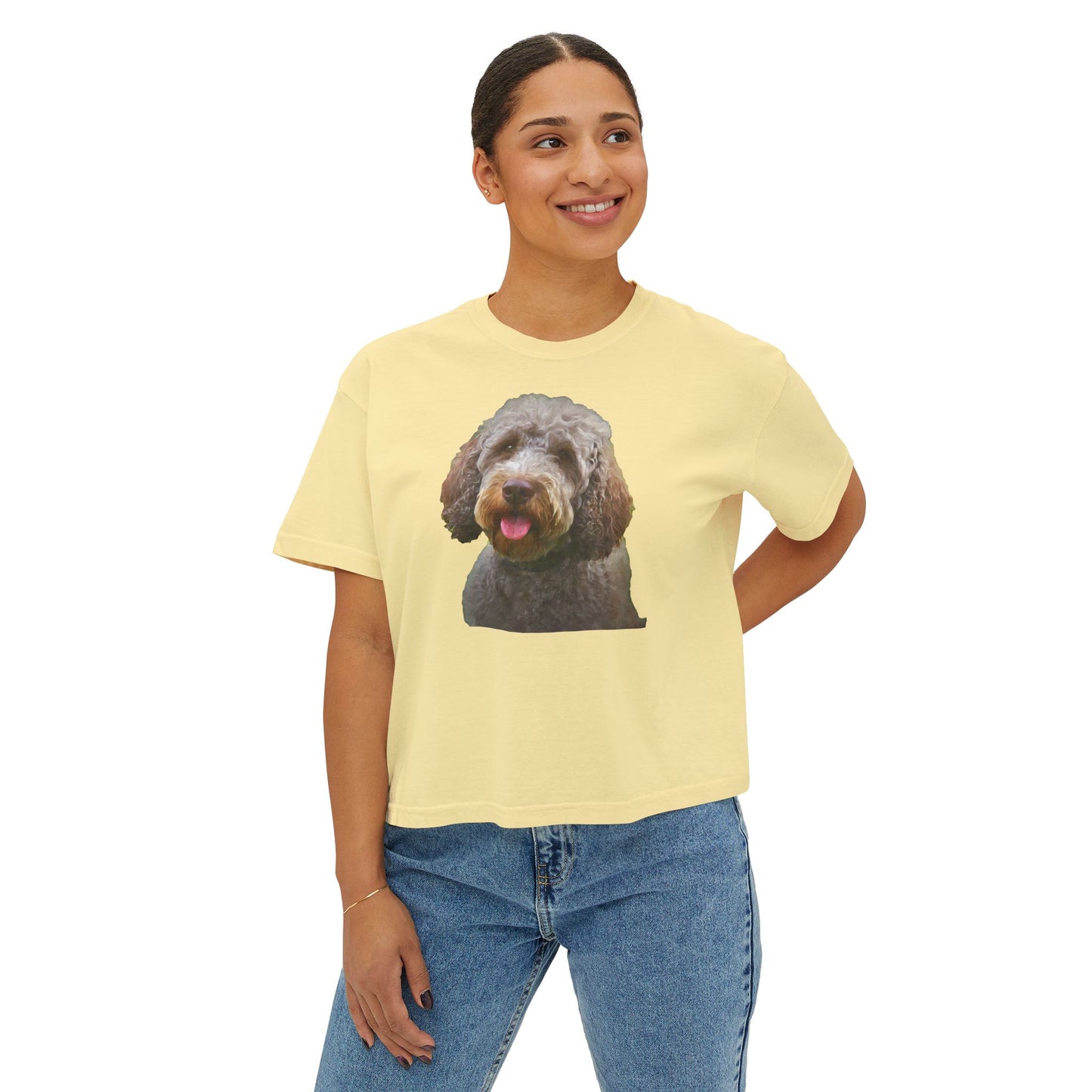 Lagotto Romagnolo 'Italian Truffle Dog' Women's Boxy Tee