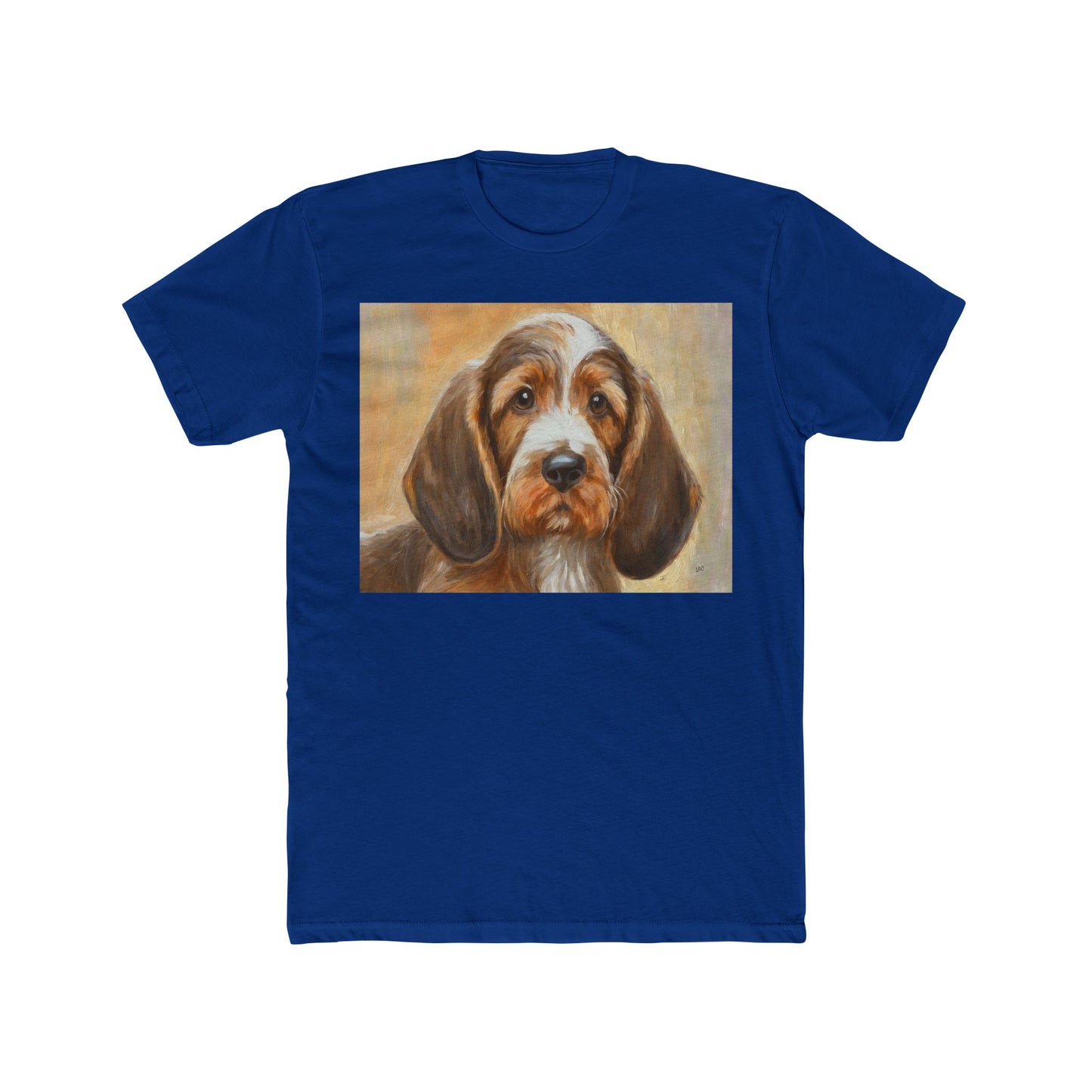 Basset Fauve de Bretagne Men's Fitted Cotton Crew Tee