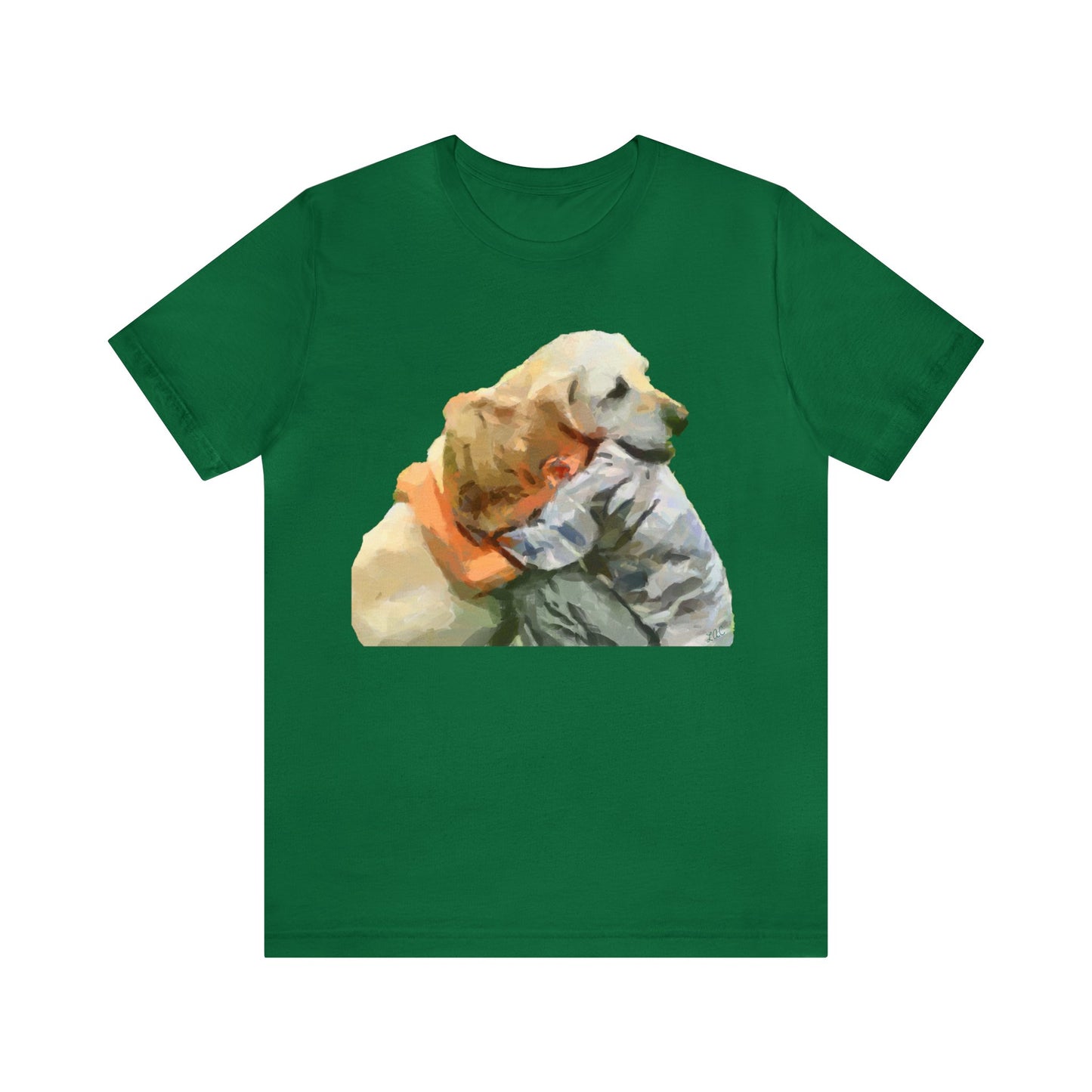 Yellow Labrador Retriever and Child - - Classic Jersey Short Sleeve Tee