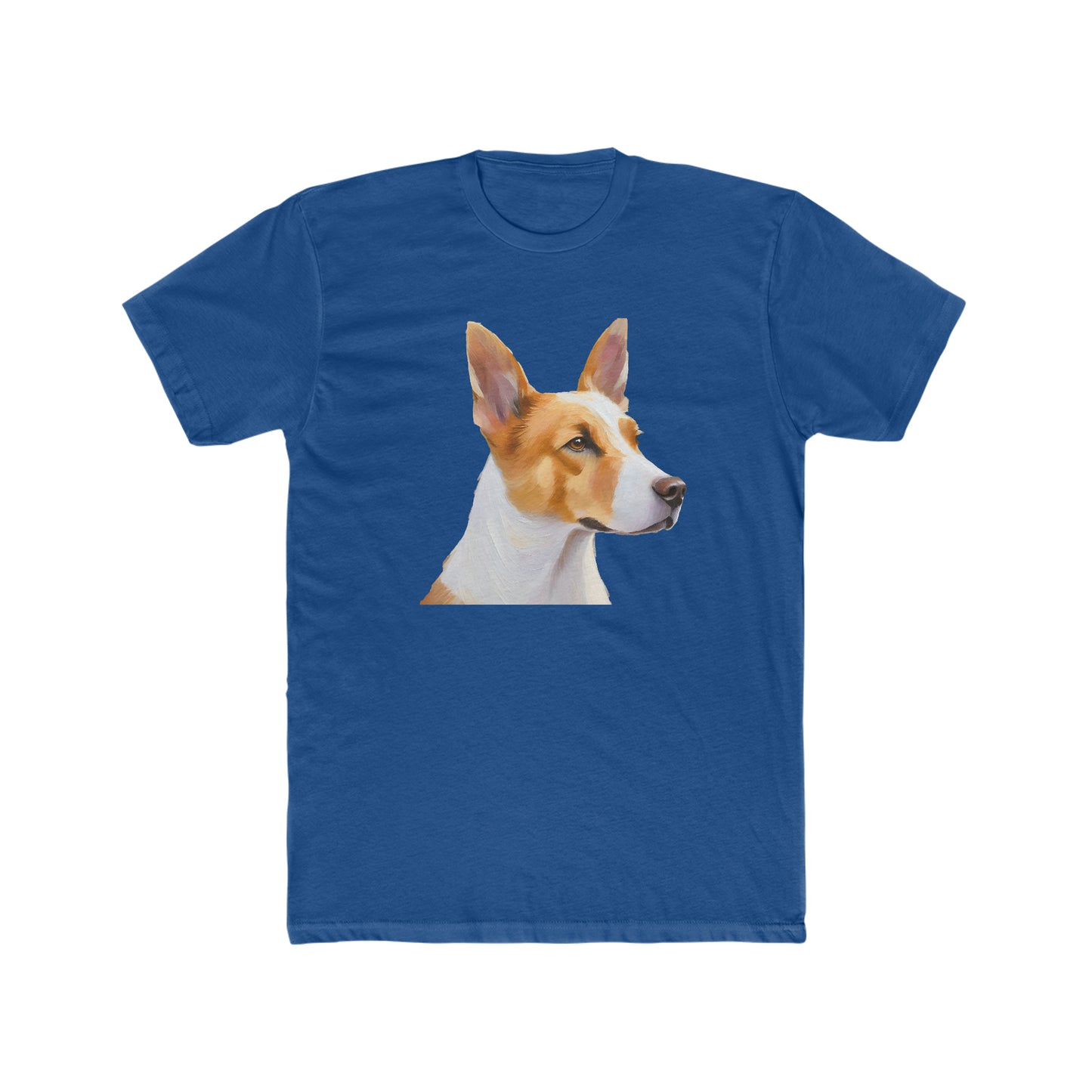 Canaan Dog of Israel Men's Fitted Cotton Crew Tee