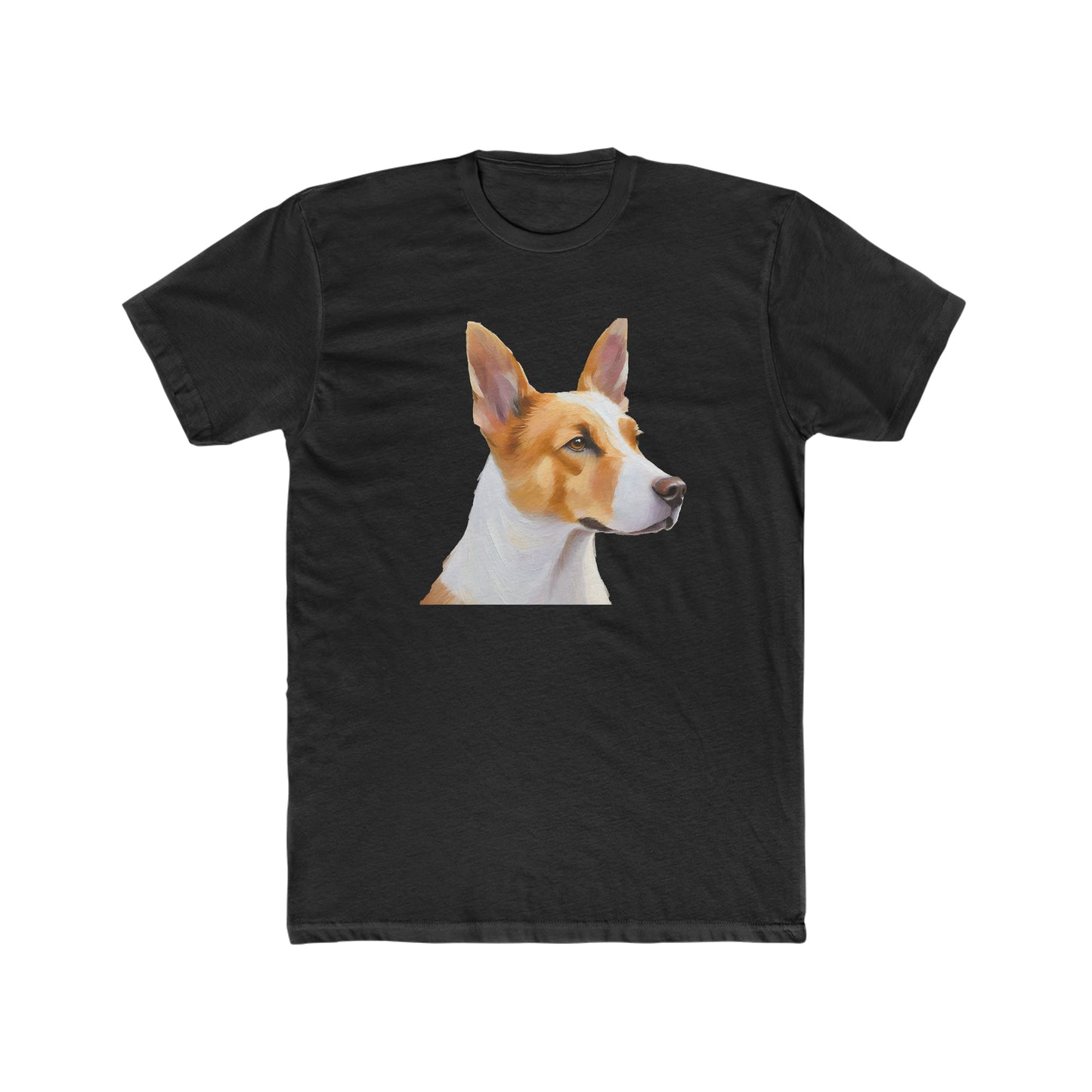 Canaan Dog of Israel Men's Fitted Cotton Crew Tee